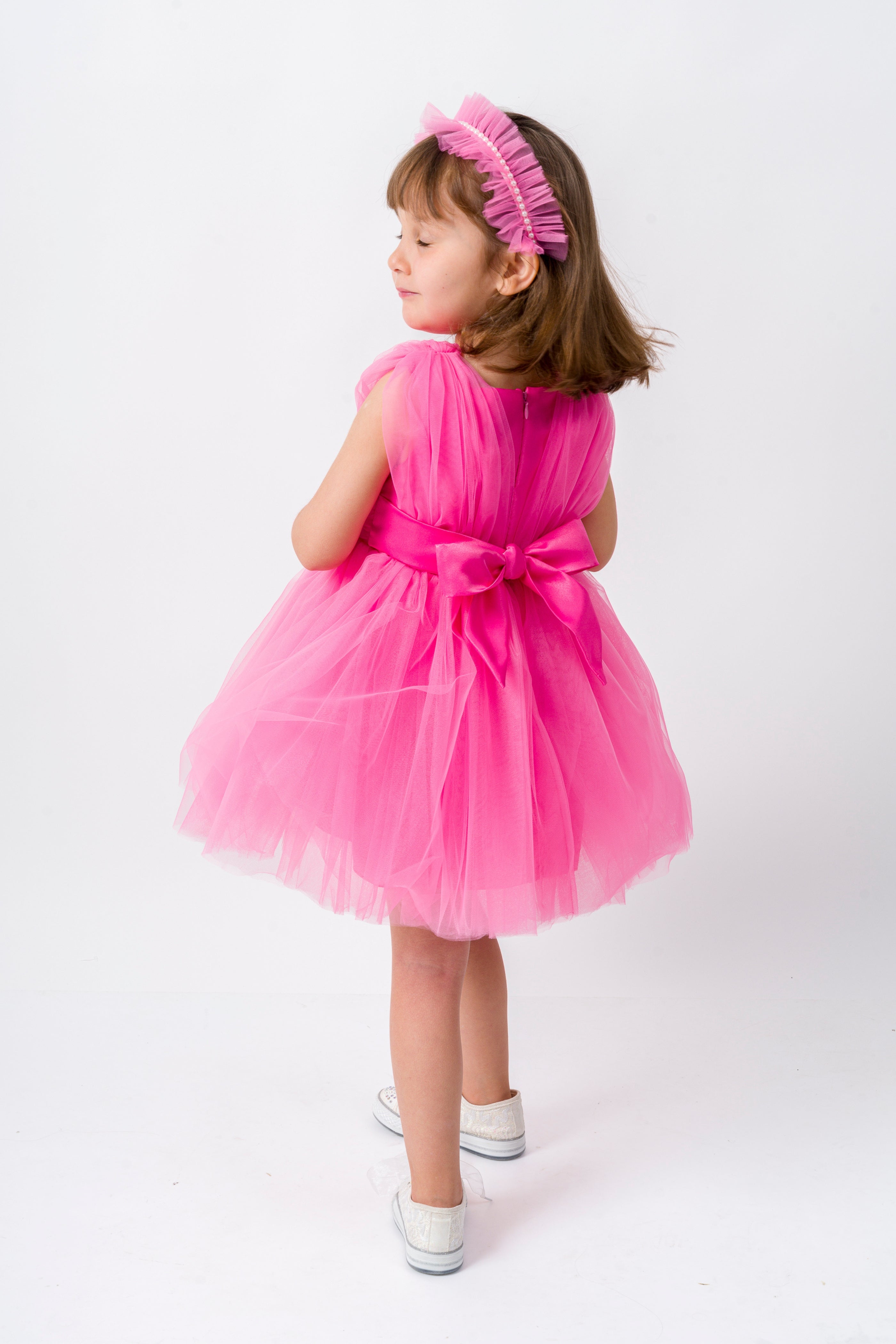 Abito Bambina Butterfly Fucsia