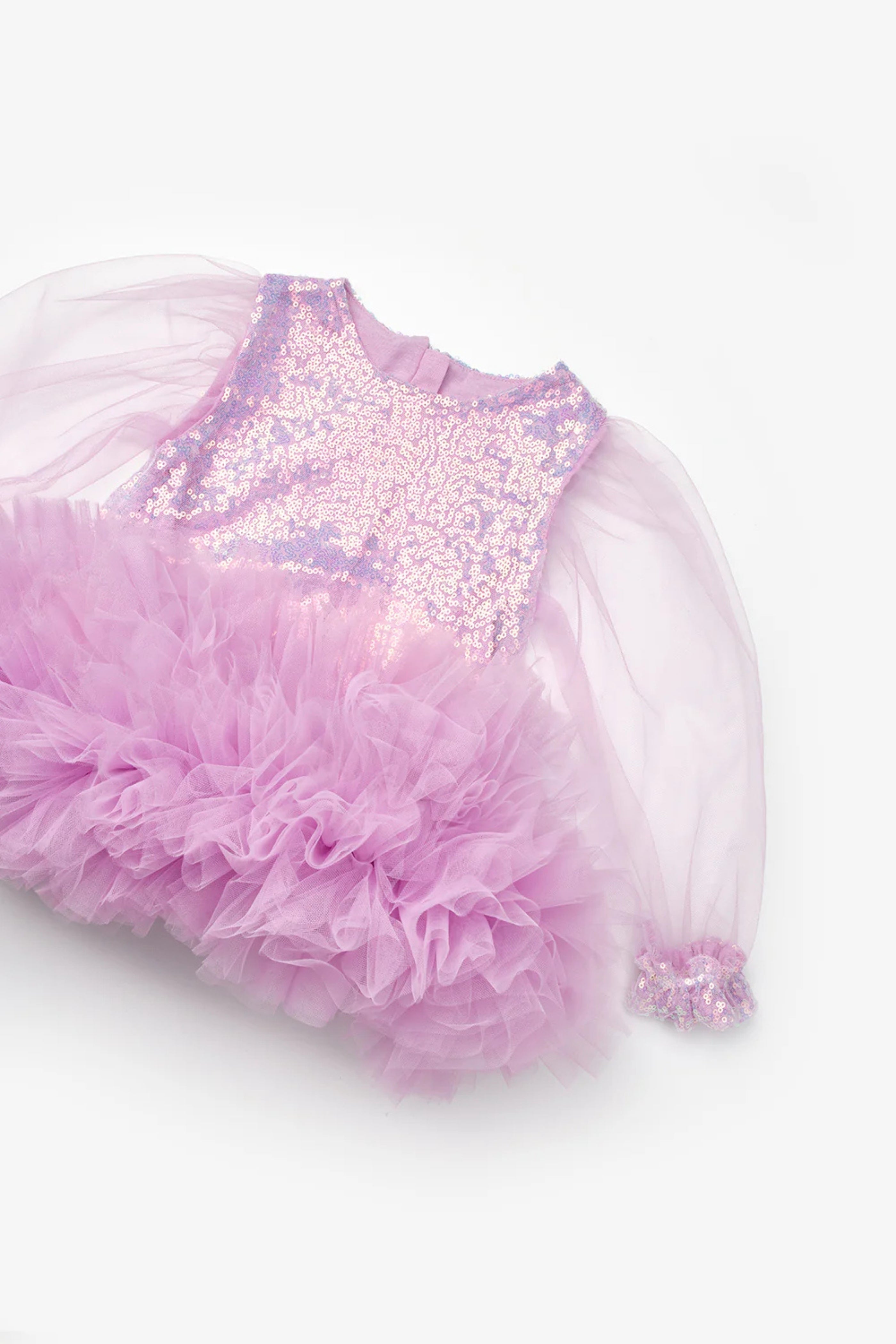 Abito Neonata Paillettes Glicine