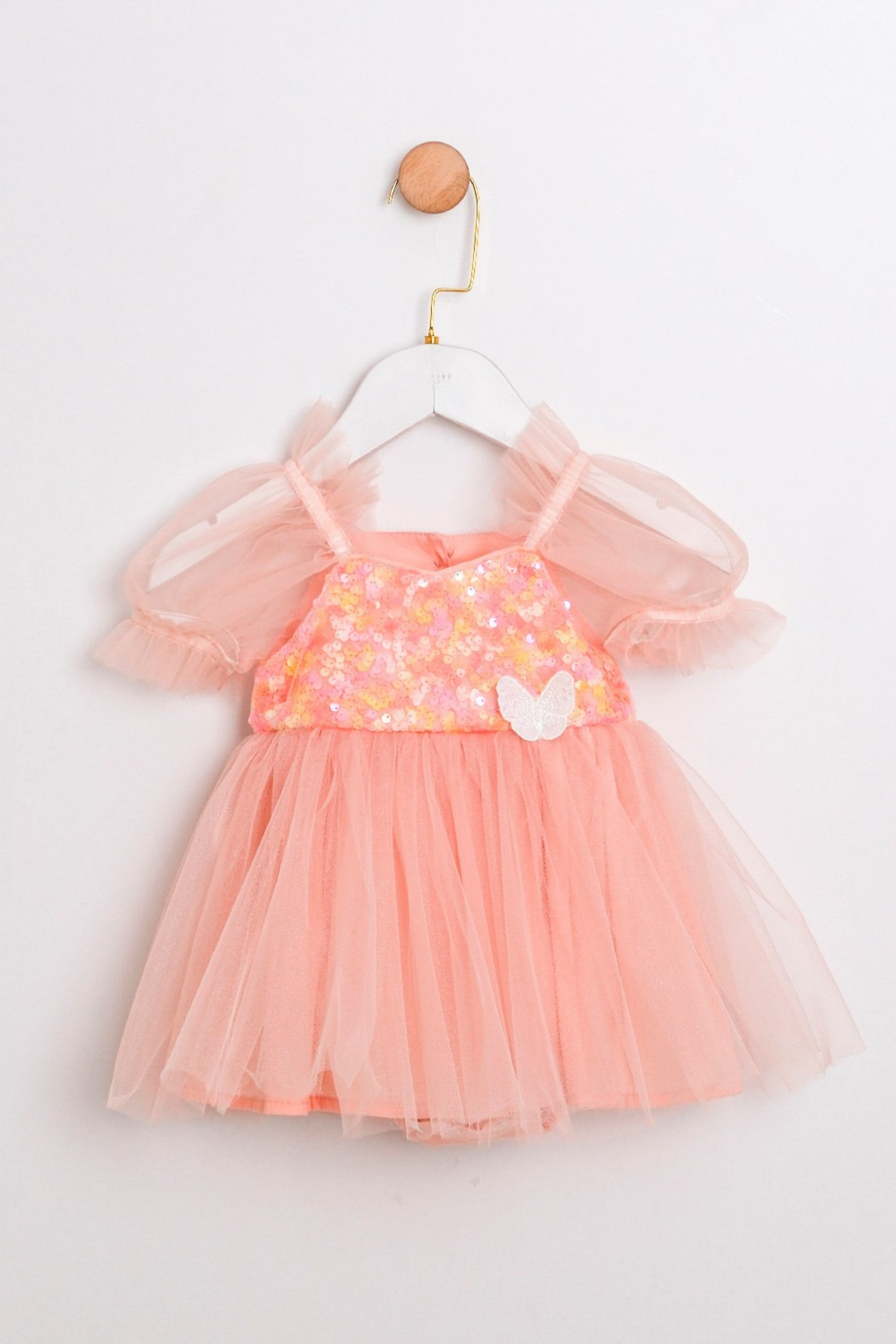 Abito Body Neonata Pesca