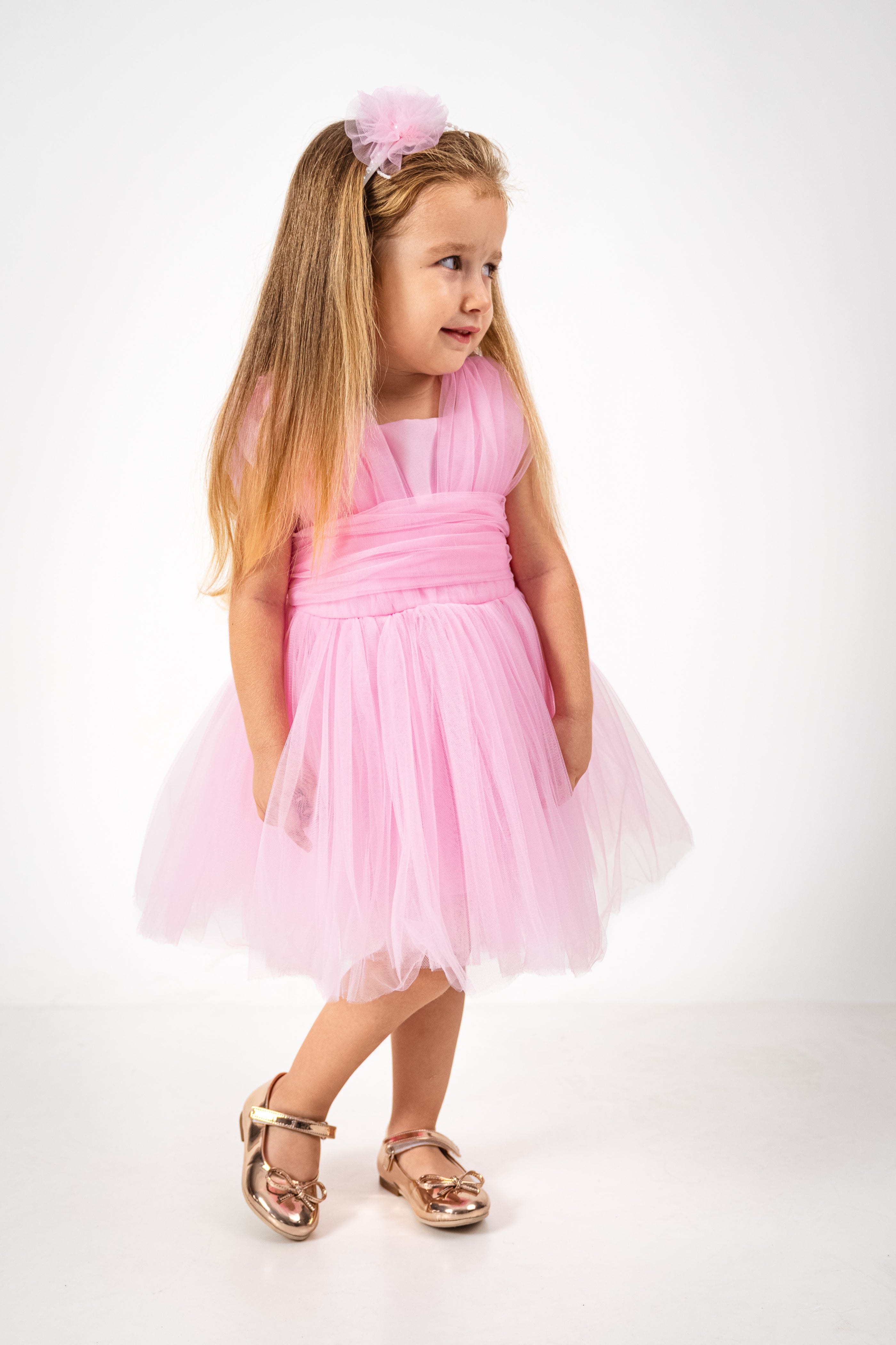 Abito Bambina Butterfly Rosa