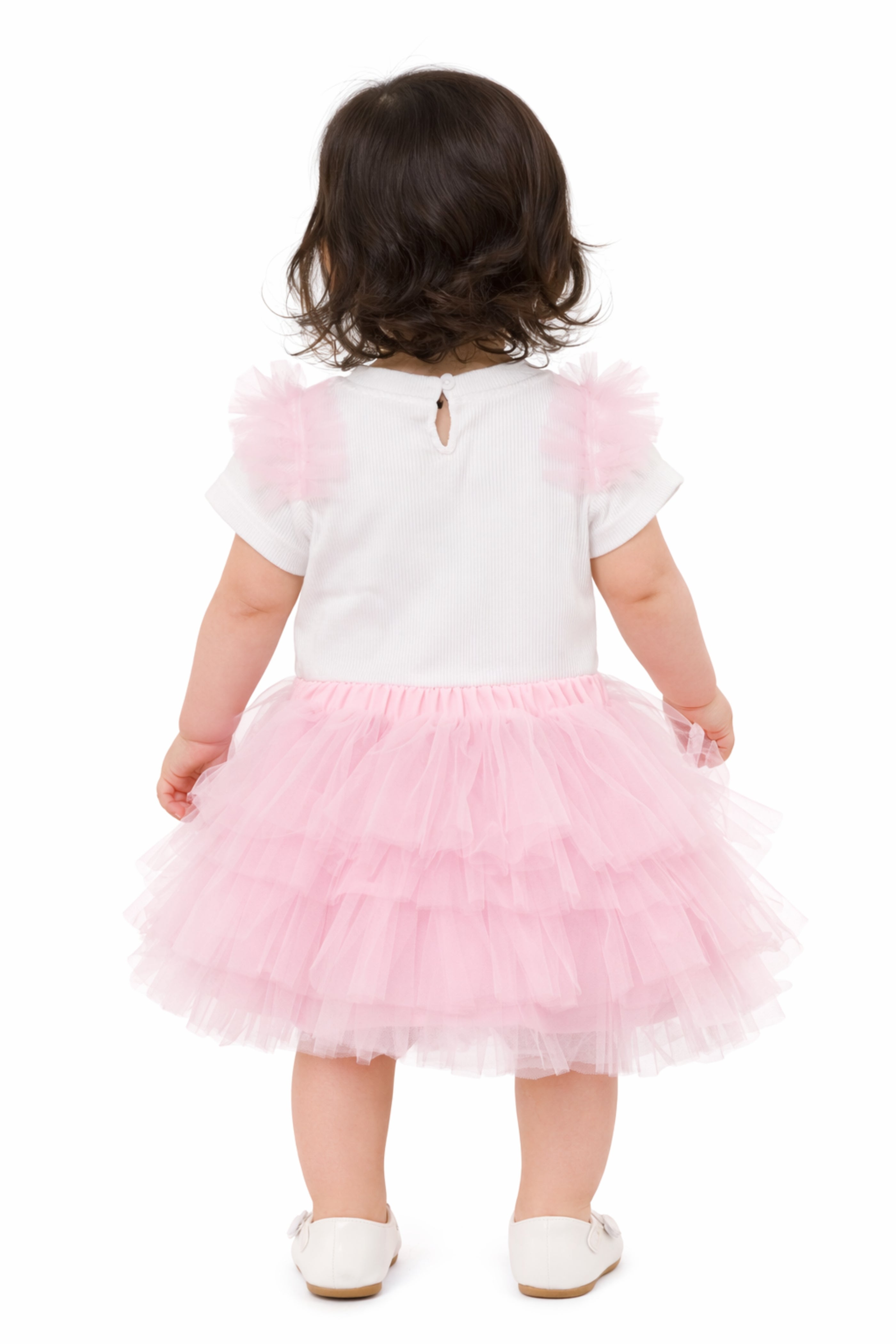 Completo Neonata Tulle Rosa