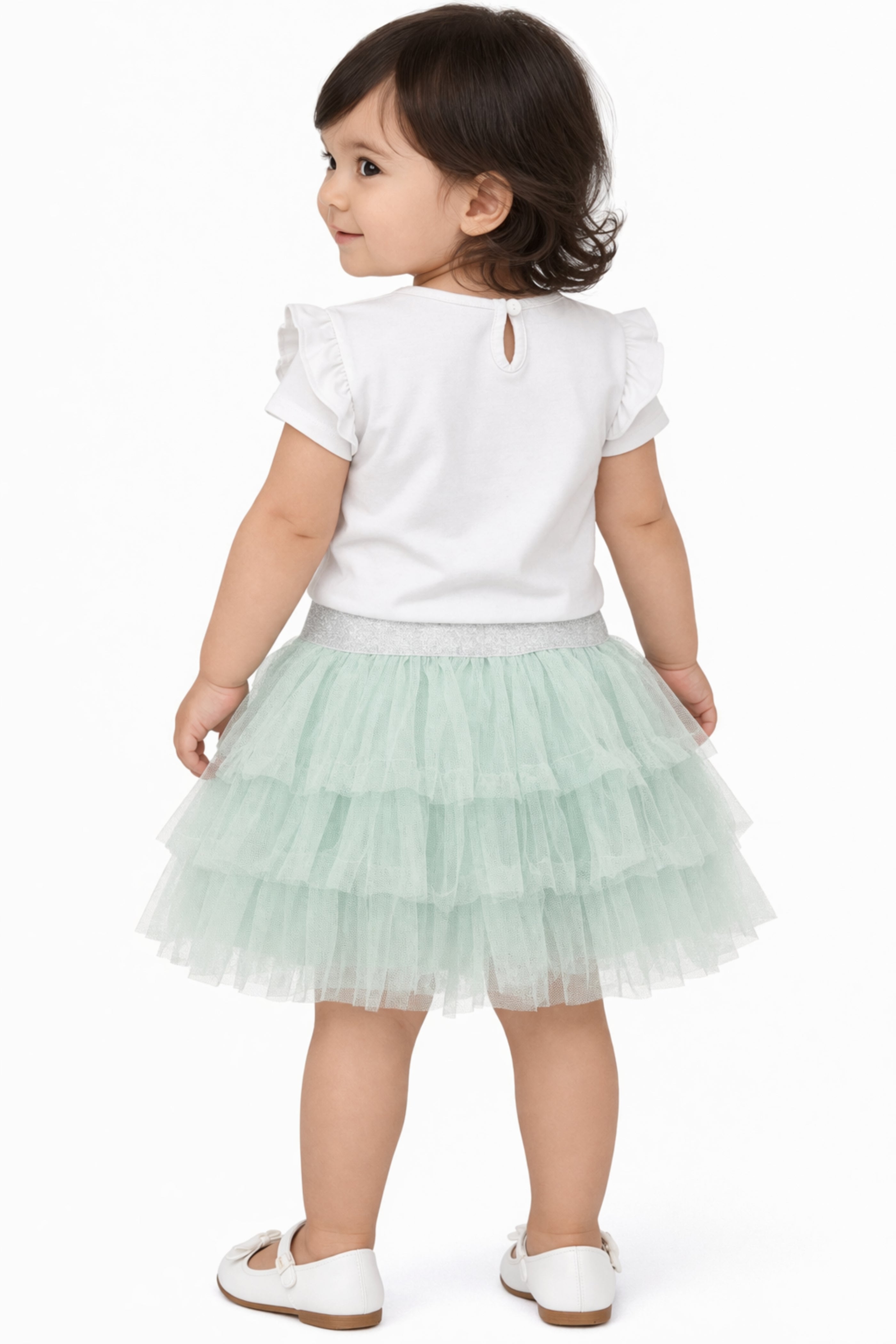 Completo Neonata Tulle Salvia