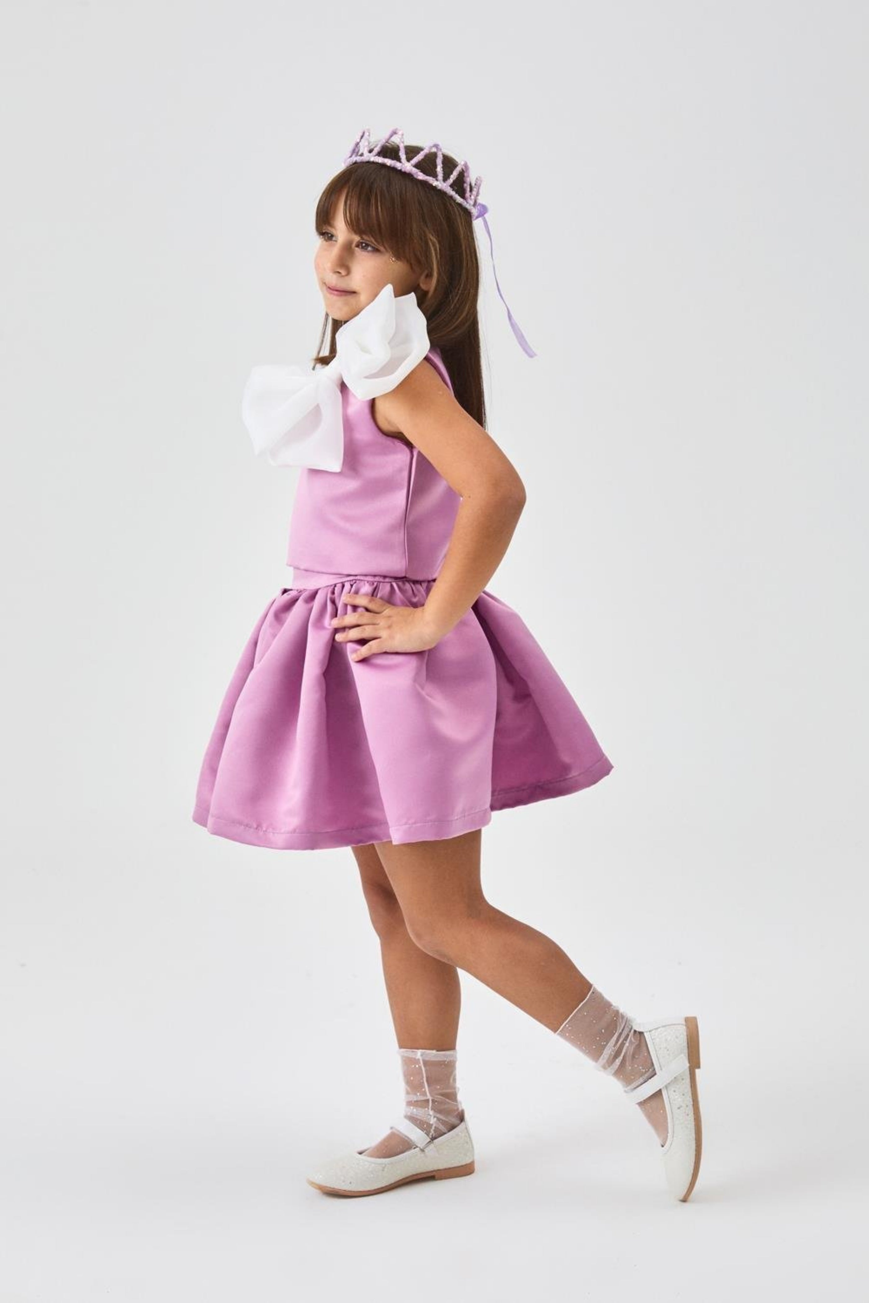 Coordinato Fiocco Bambina Glicine