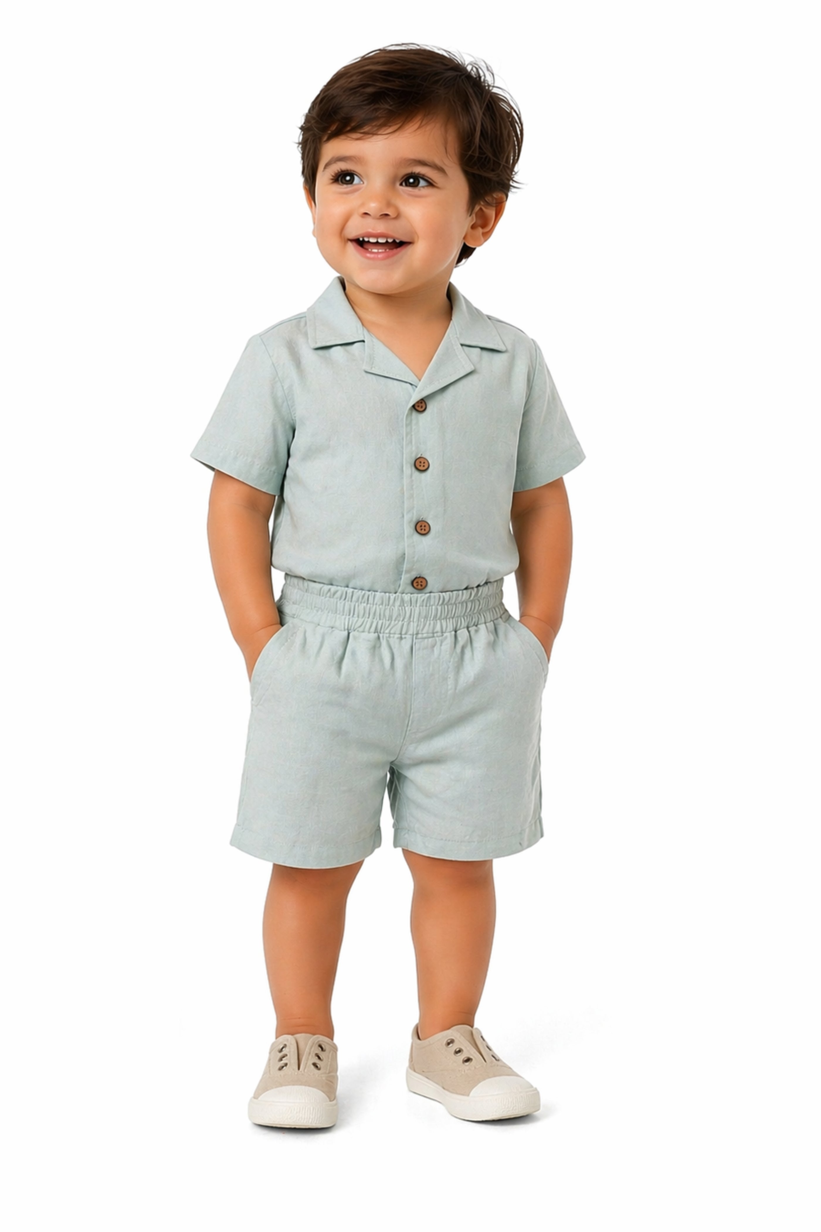 Completo Neonato 100% Cotone Verde Salvia