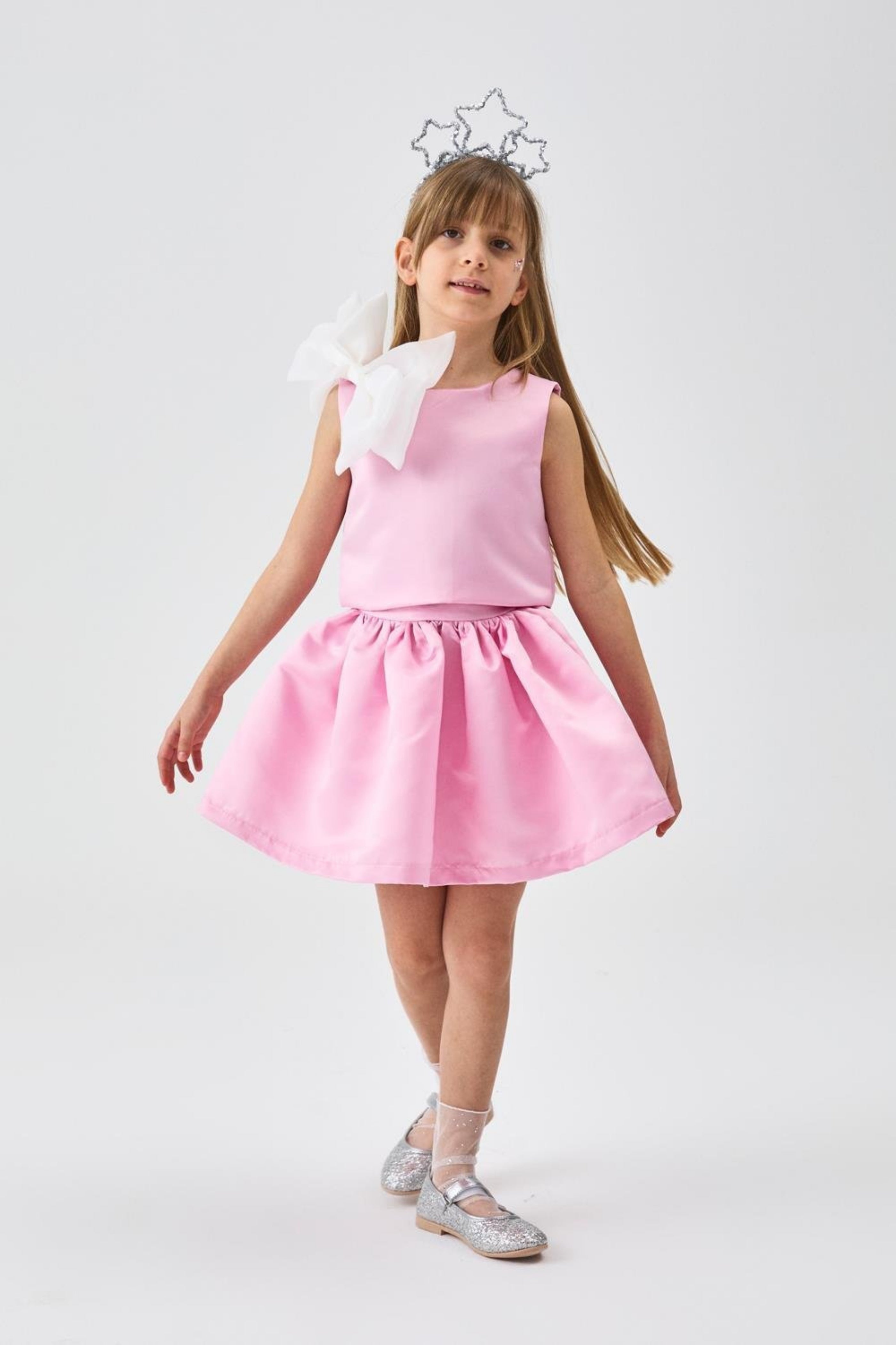 Coordinato Fiocco Bambina Rosa