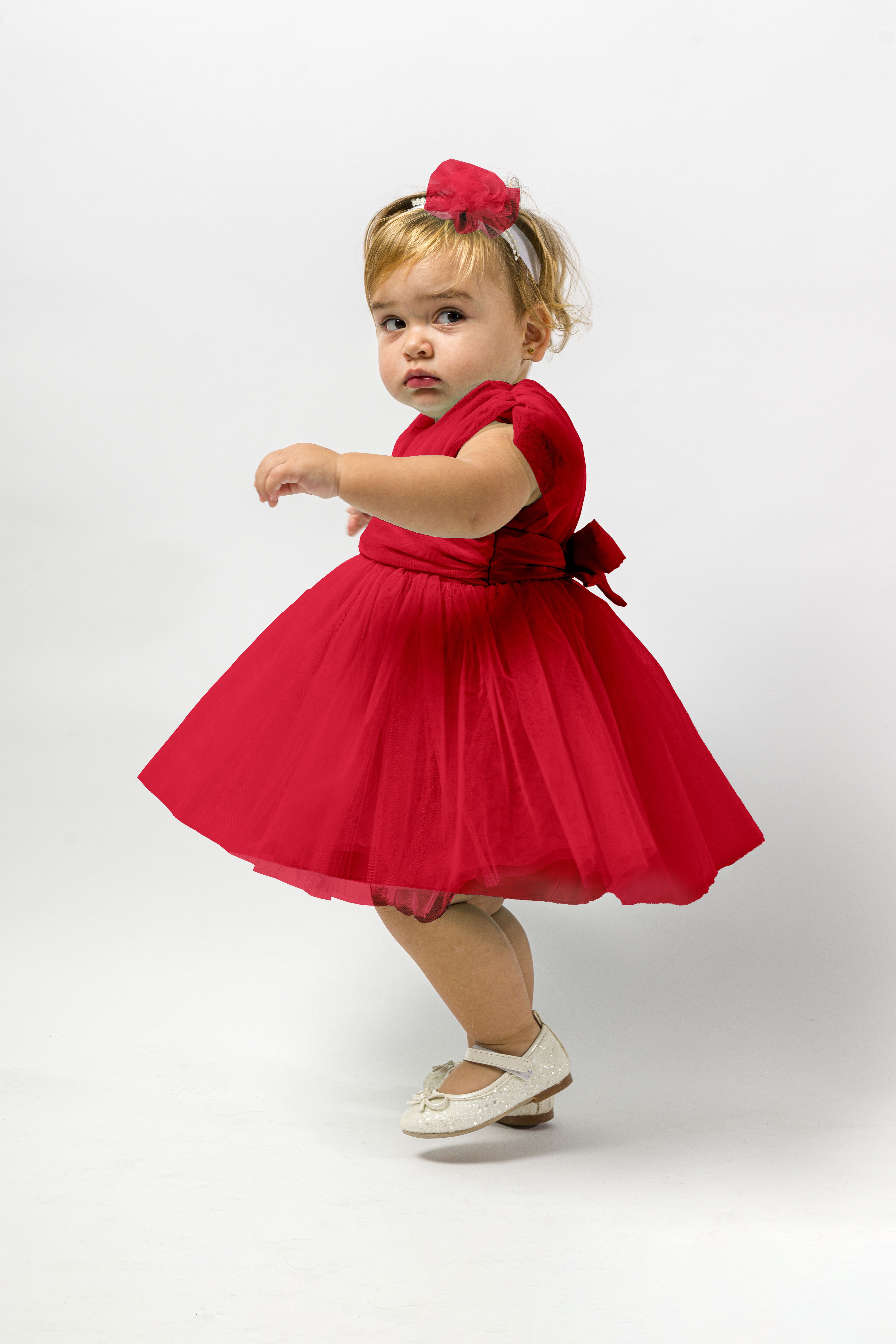 Abito Neonata Butterfly Rosso