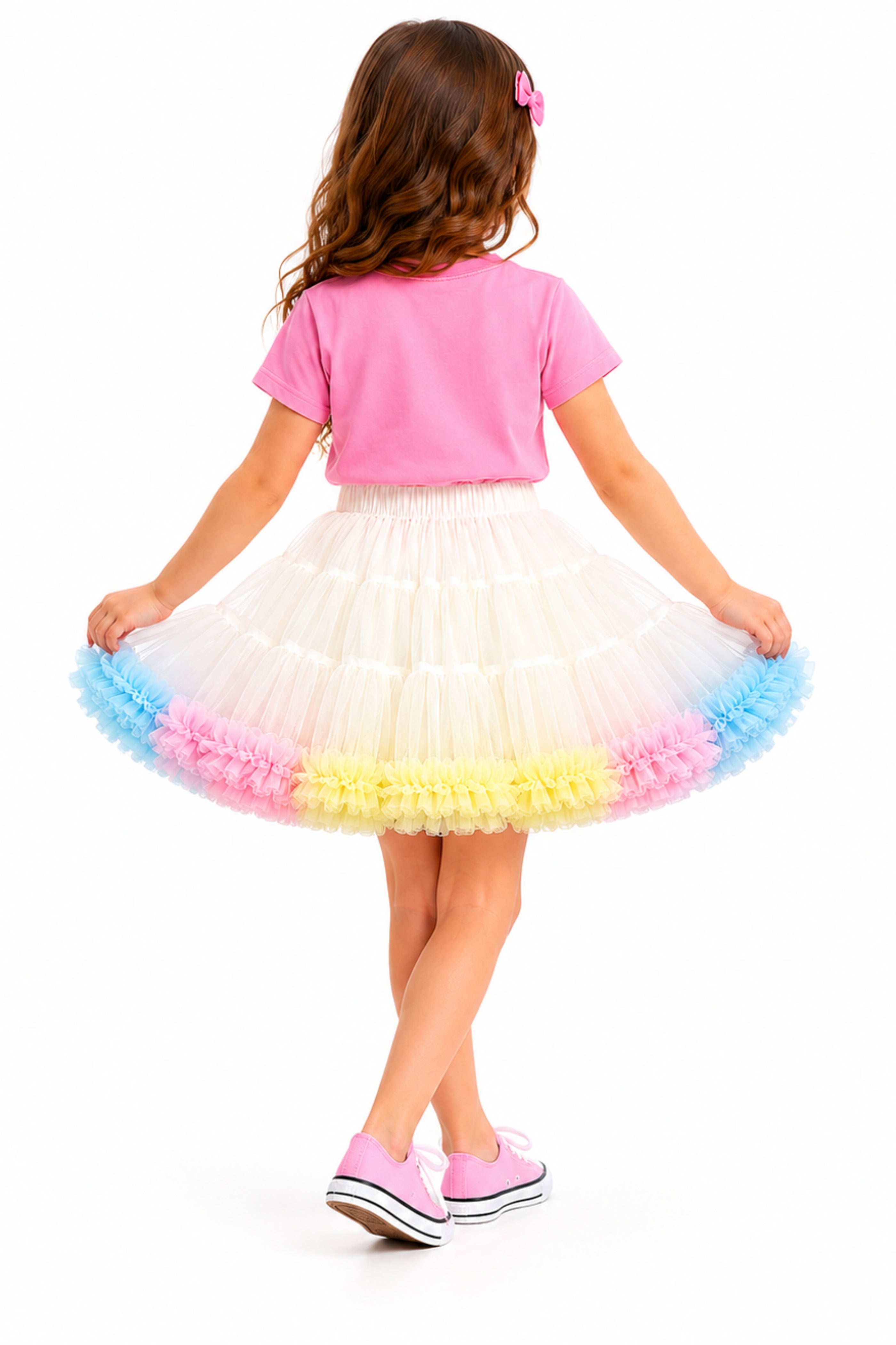 Gonna Tutù Bianca Multicolor Bambina