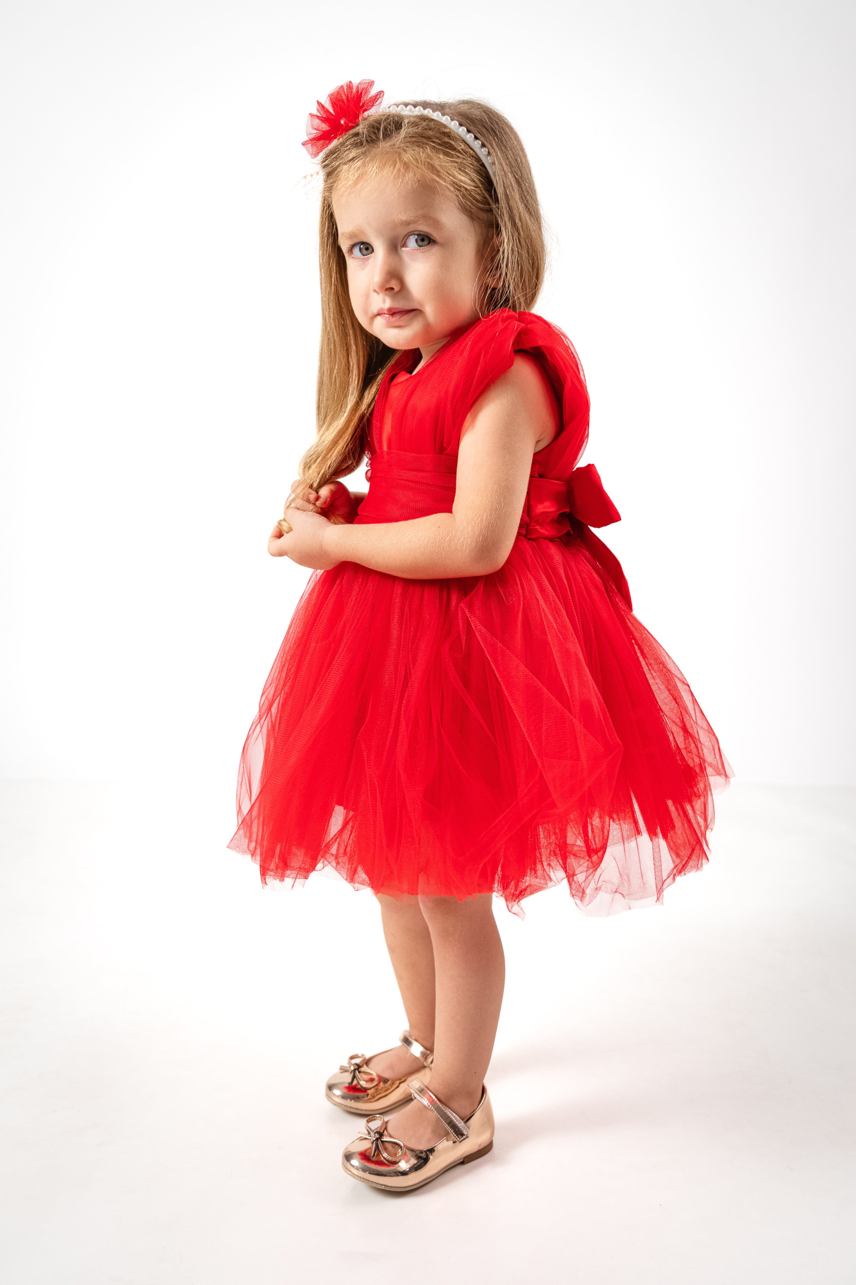 Abito Bambina Butterfly Rosso