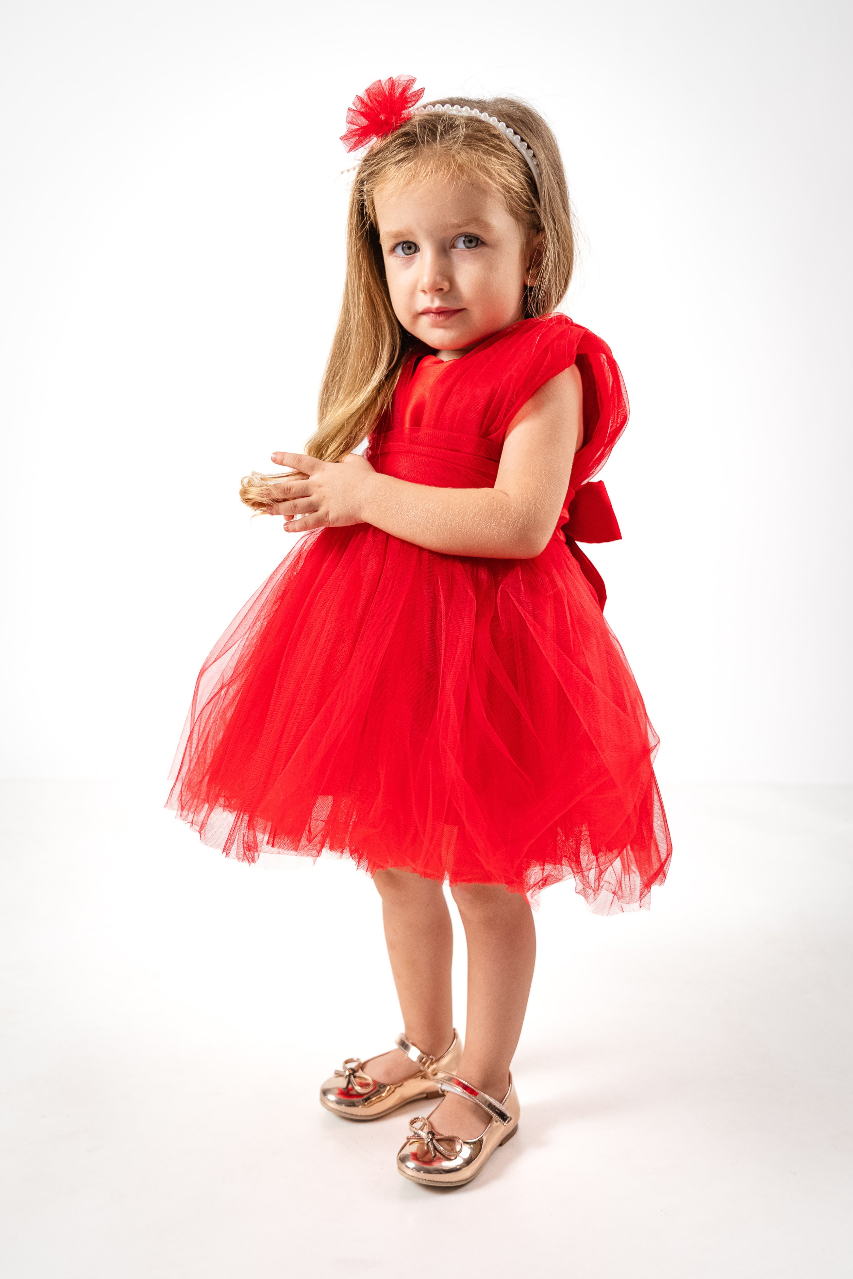 Abito Bambina Butterfly Rosso