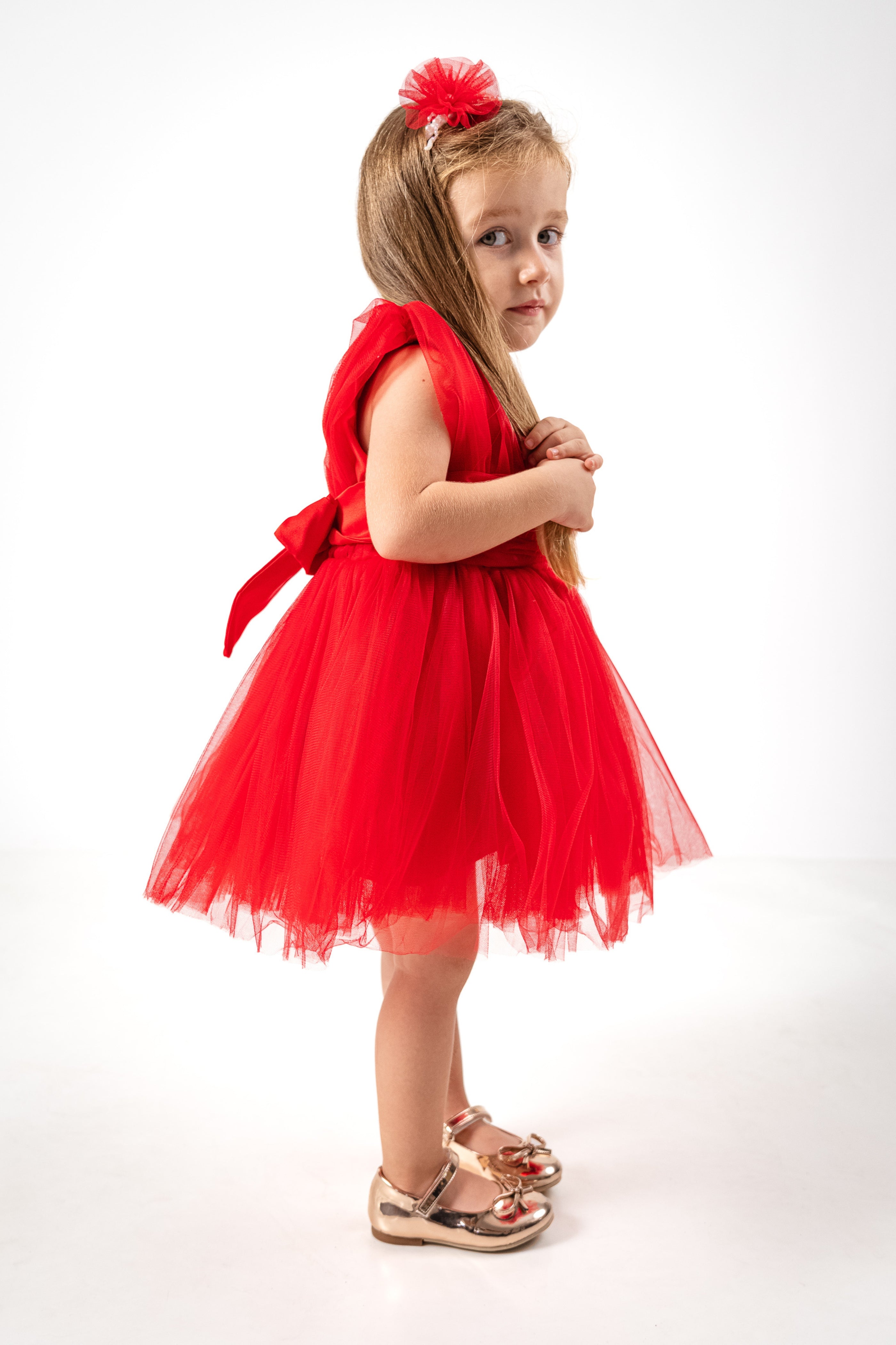 Abito Bambina Butterfly Rosso
