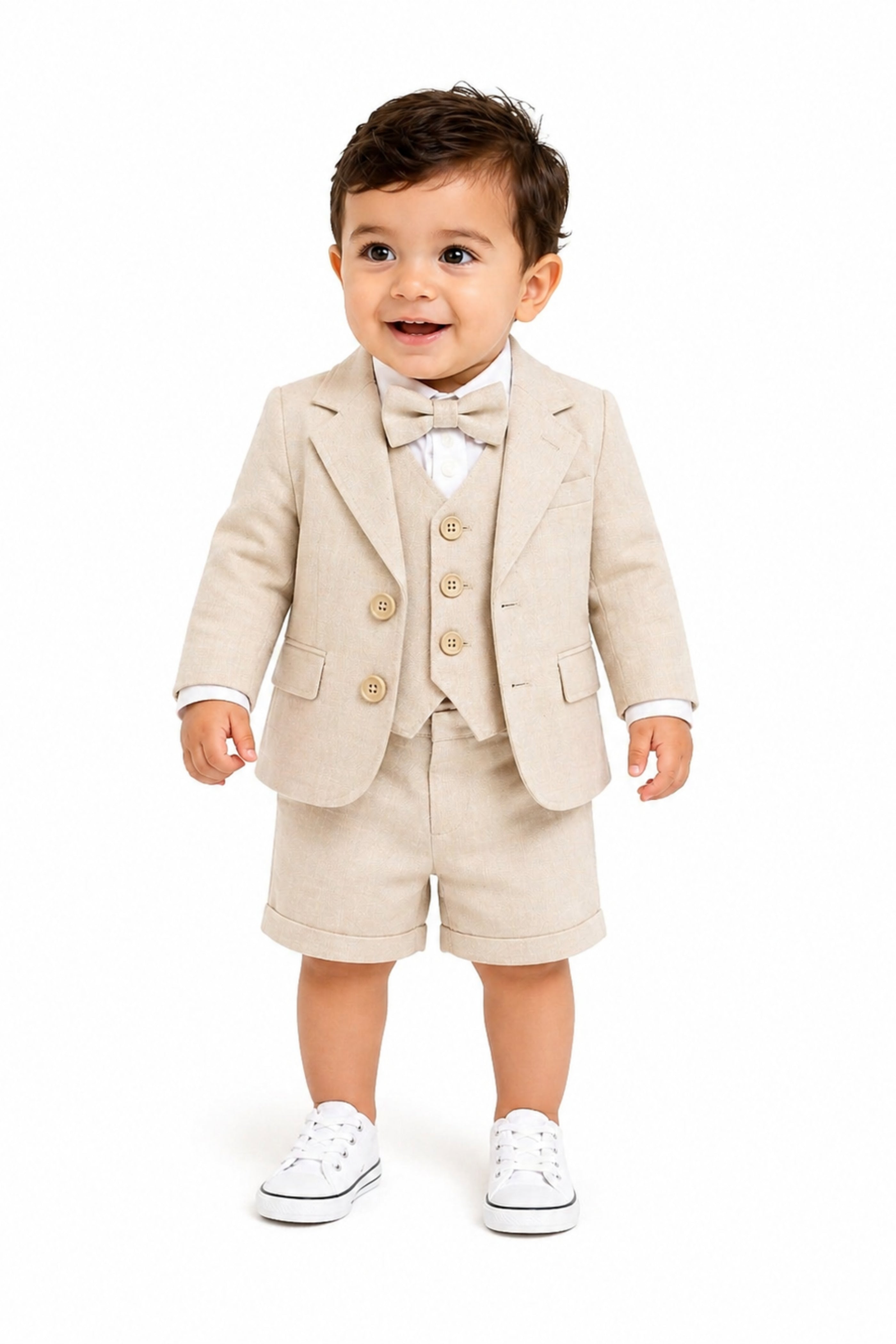 Gilet Battesimo Bimbo Beige