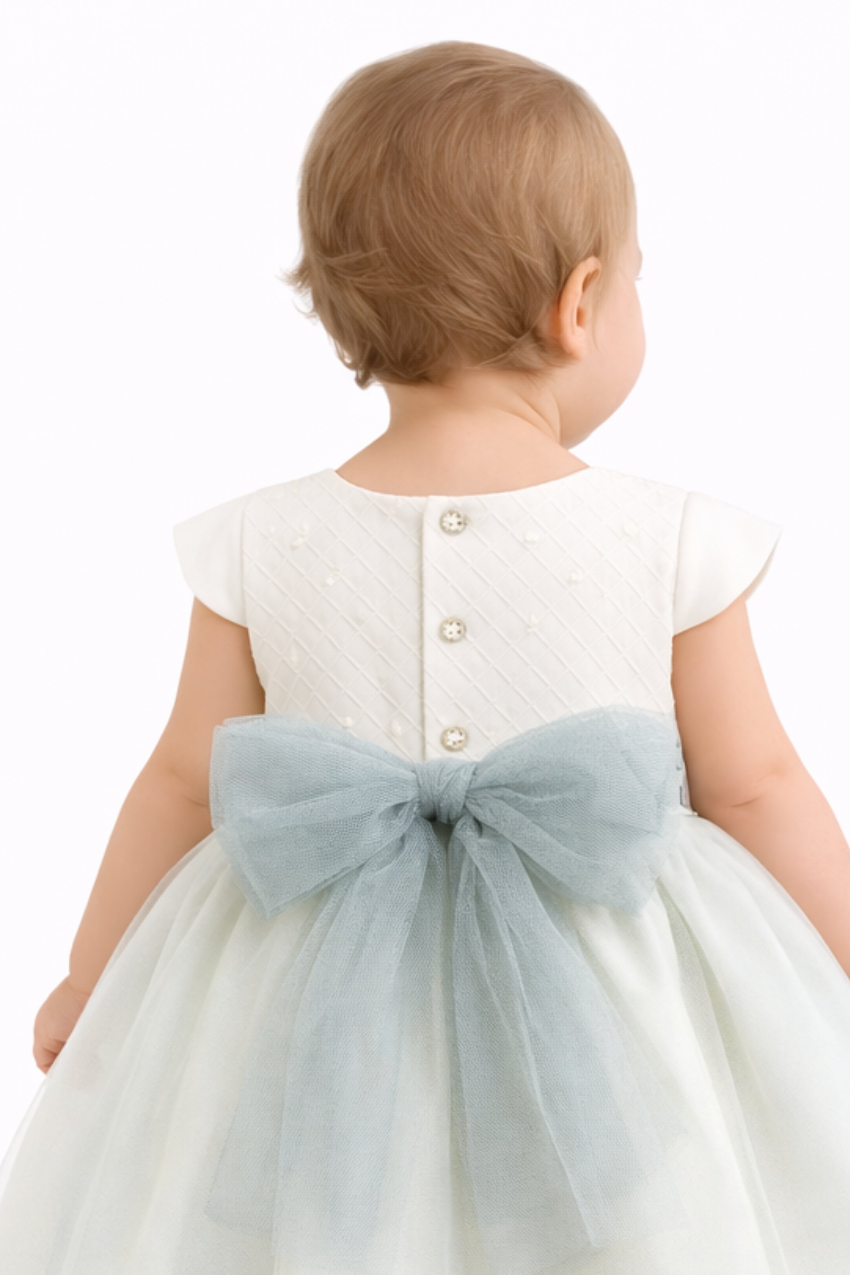 Abito Battesimo Neonata Verde Salvia