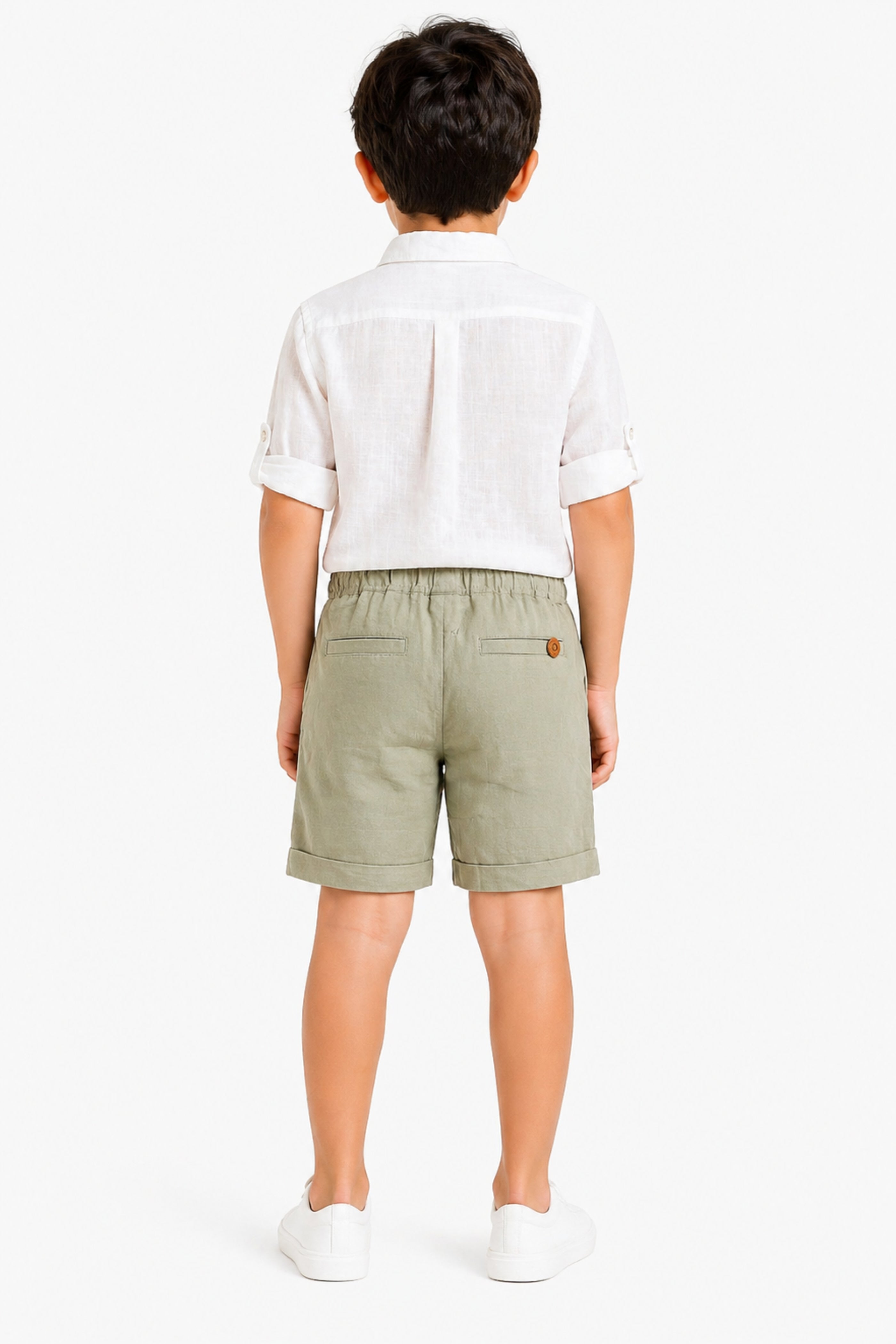 Completo Bambino Camicia e Bermuda Salvia