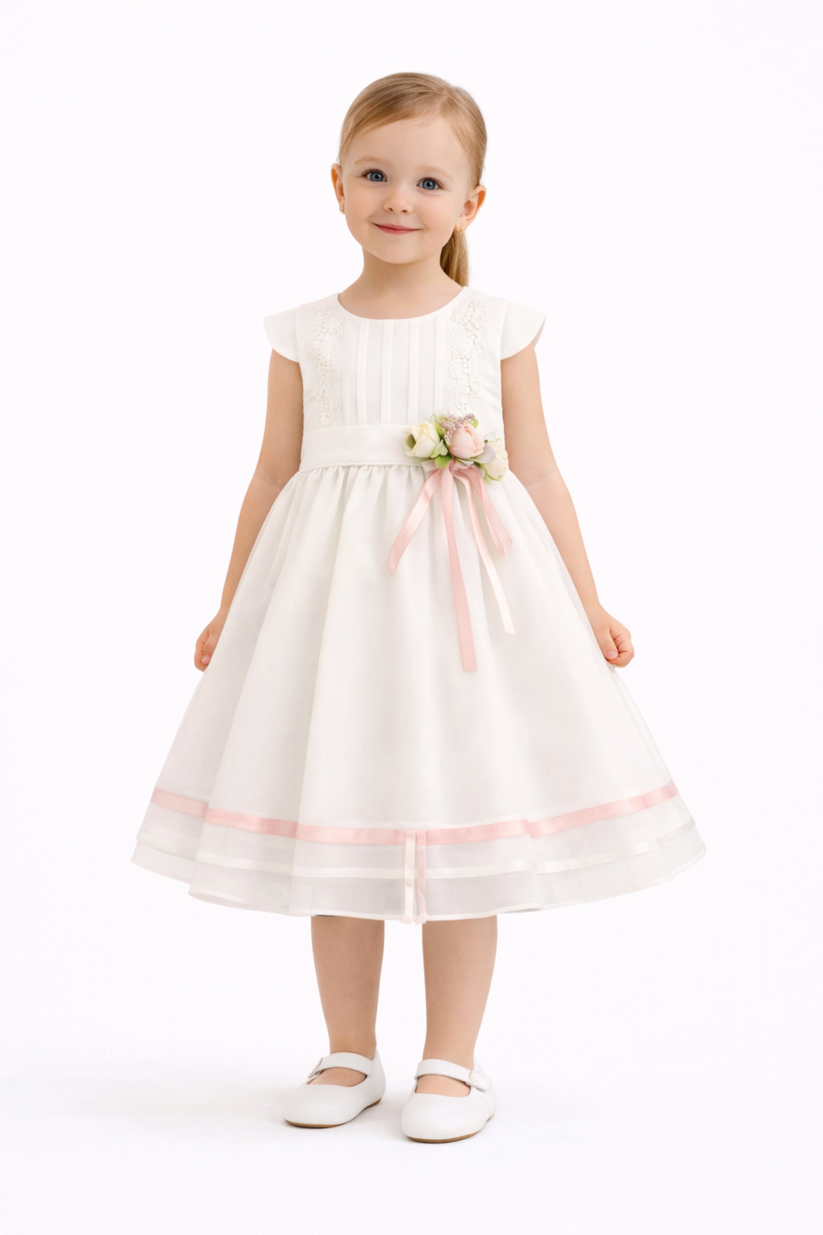 Abito Neonata e Bambina Elegante Bianco