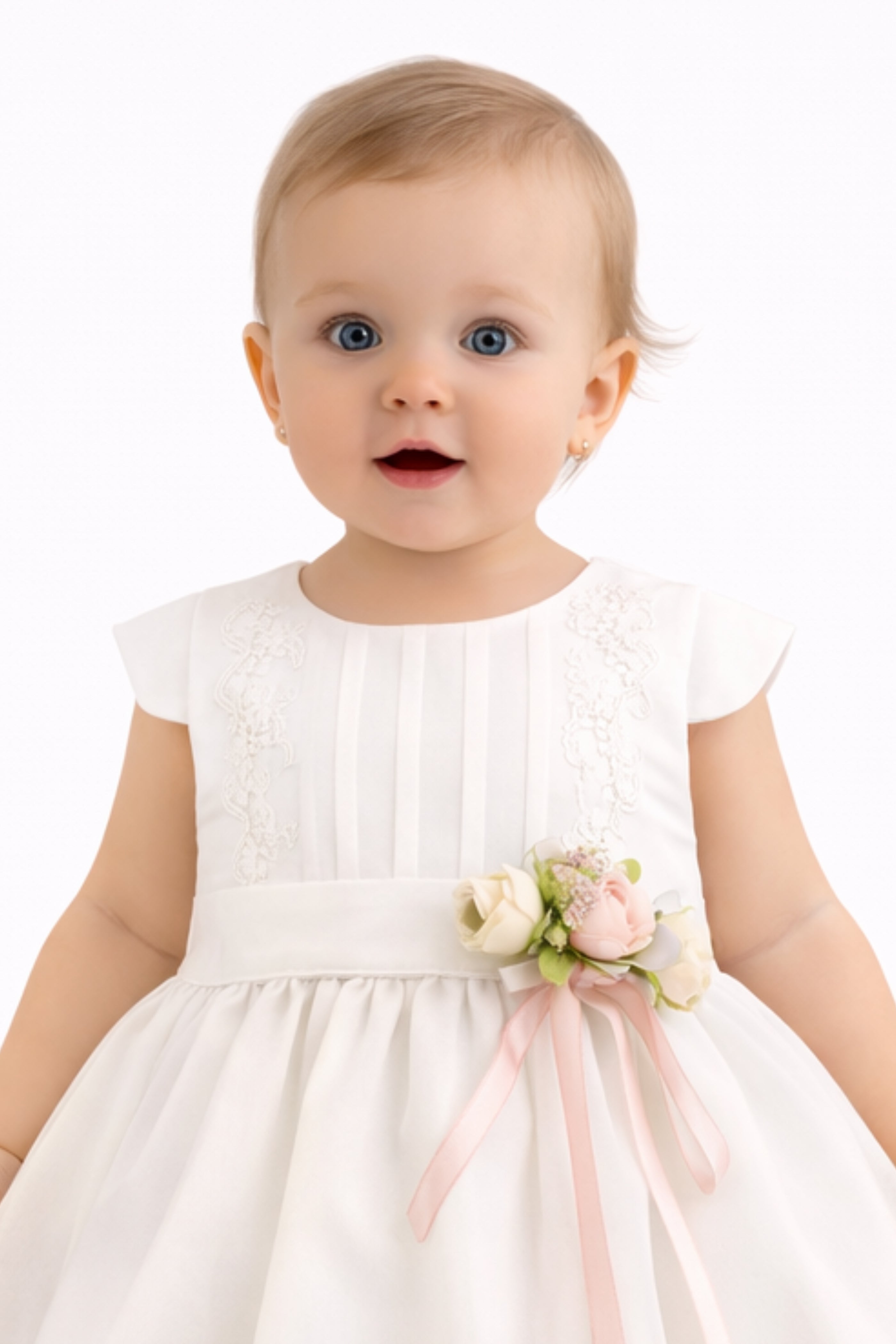 Abito Neonata e Bambina Elegante Bianco