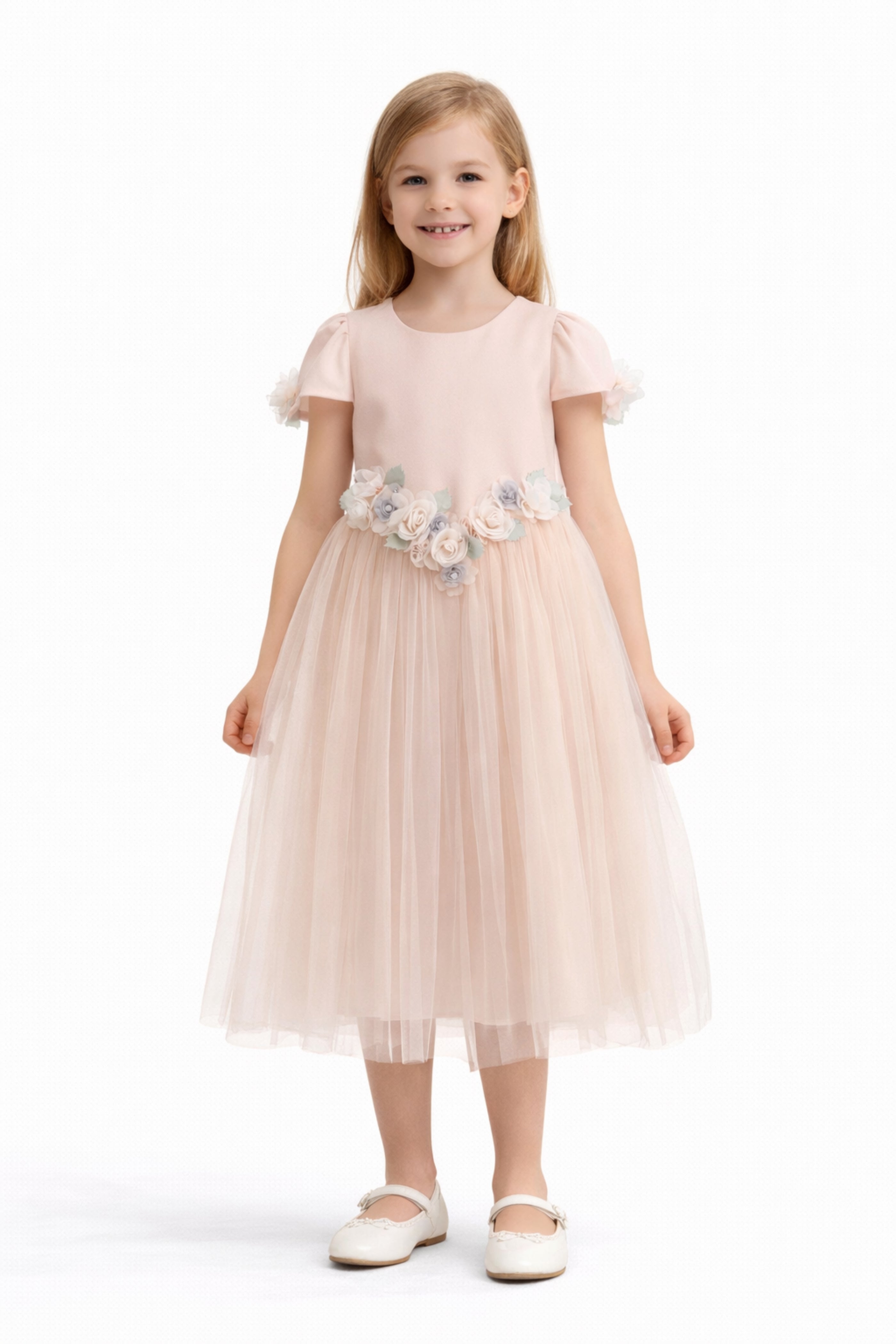 Abito Bambina Comunione Rosa