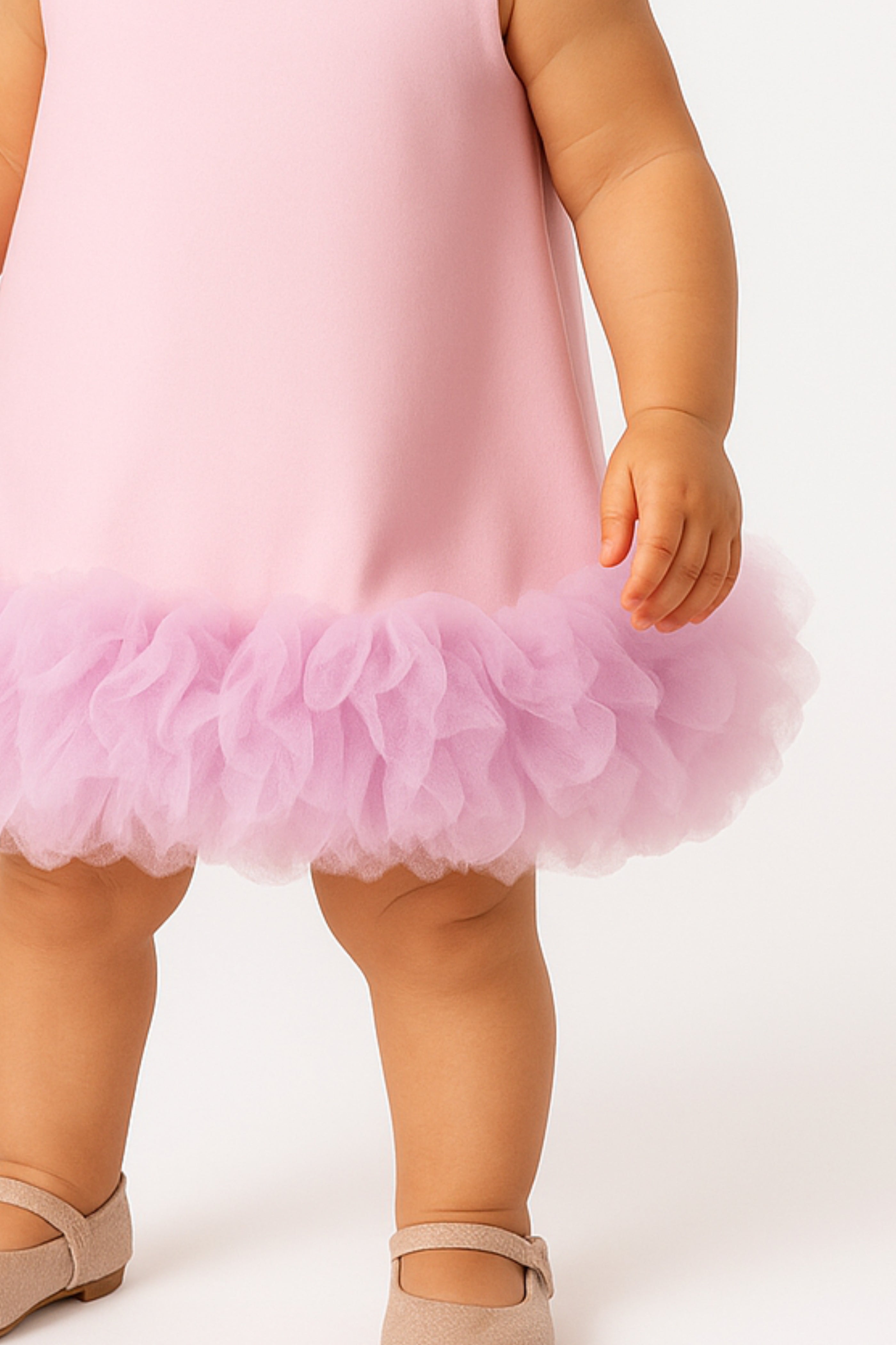 Abito Glicine Neonata Pom Pom Tulle