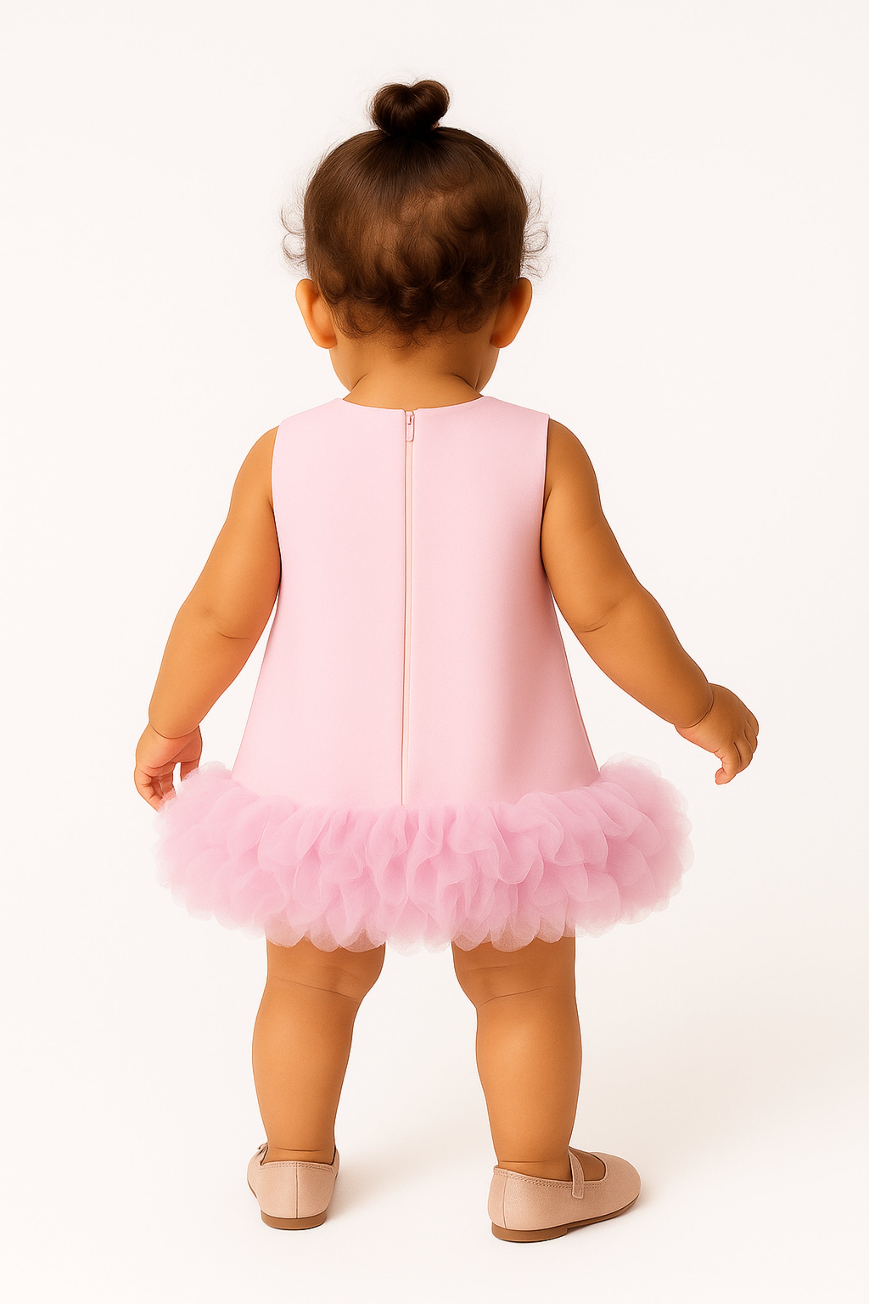 Abito Glicine Neonata Pom Pom Tulle