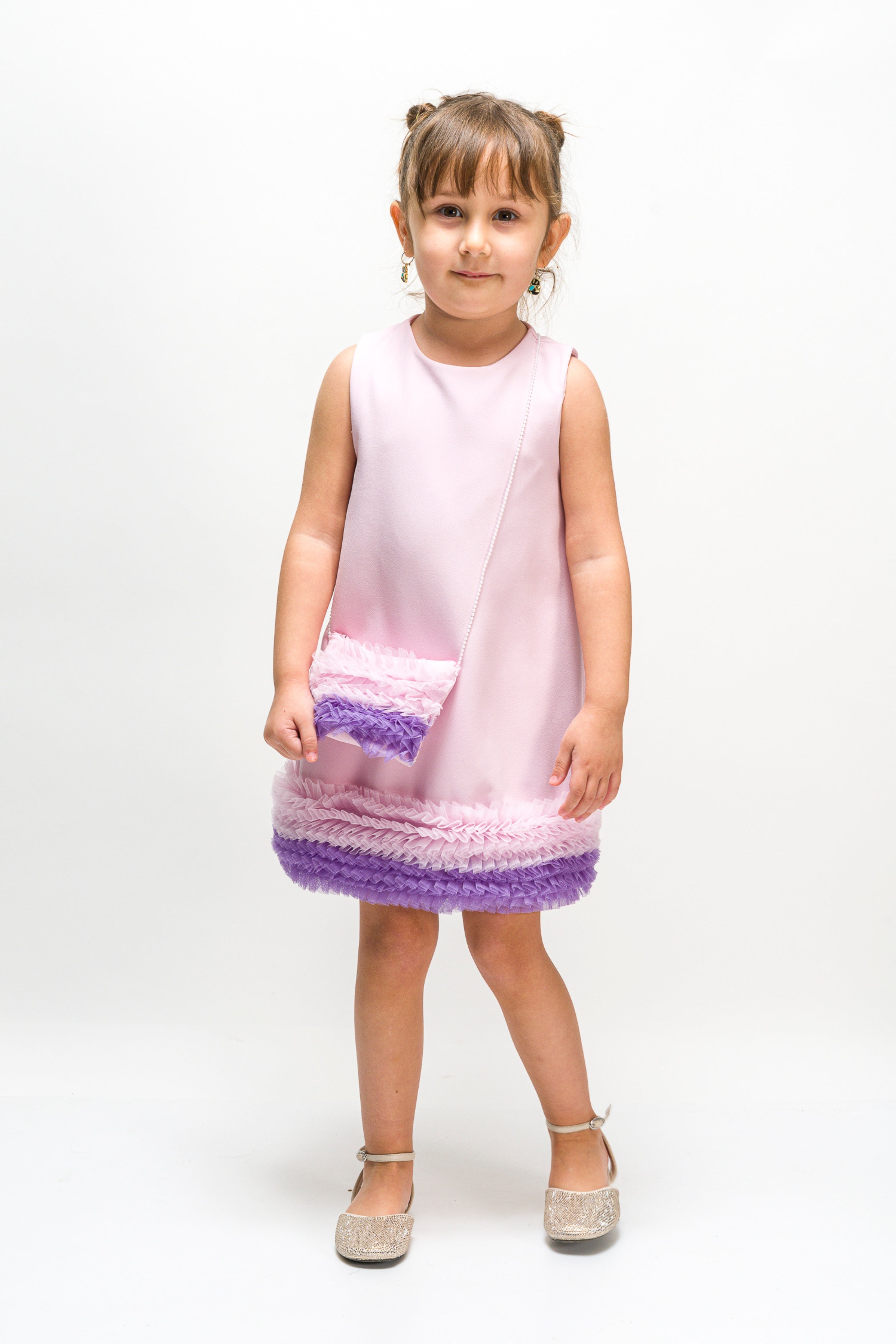 Abito Bambina Twist Rosa