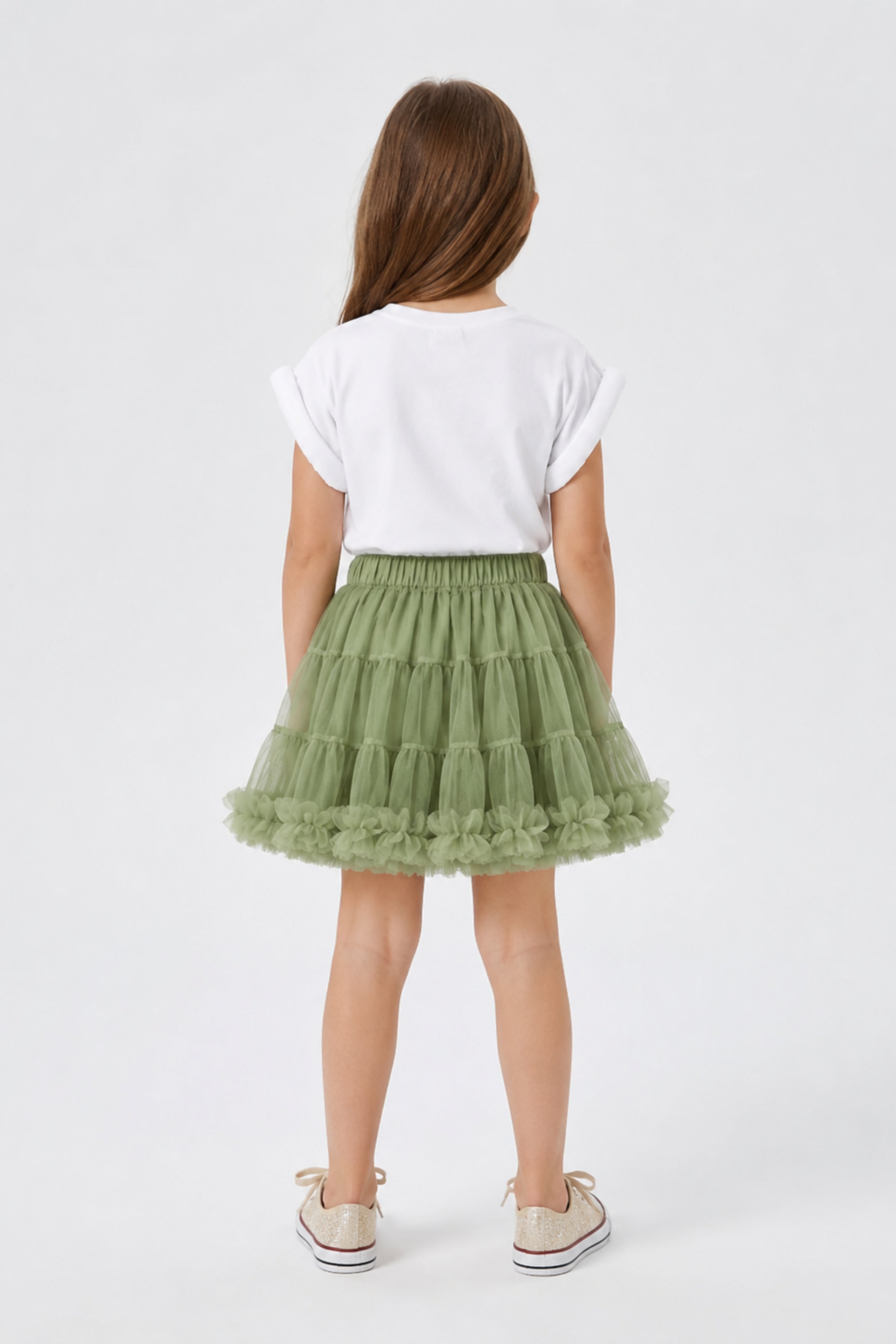 T-shirt Bambina Oversize Bubble Bianca