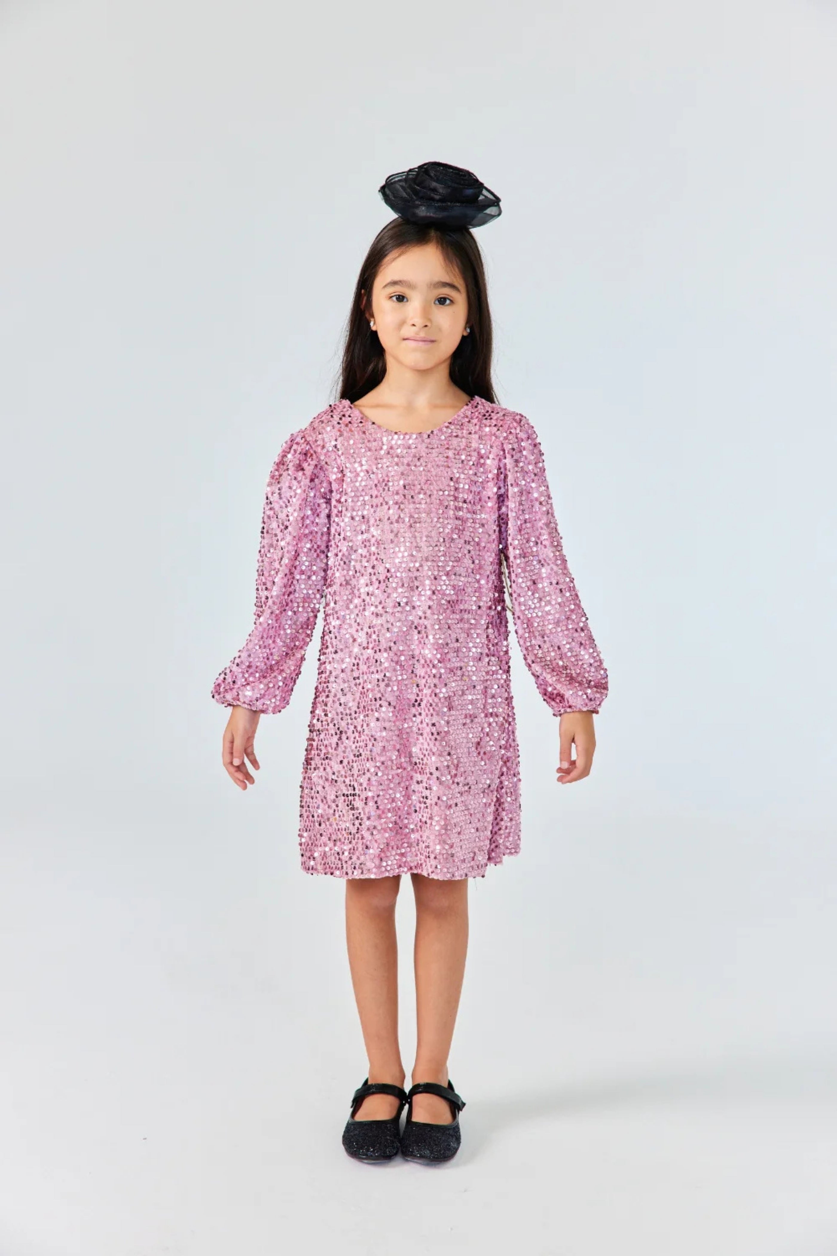 Abito Bambina Paillettes Rosa