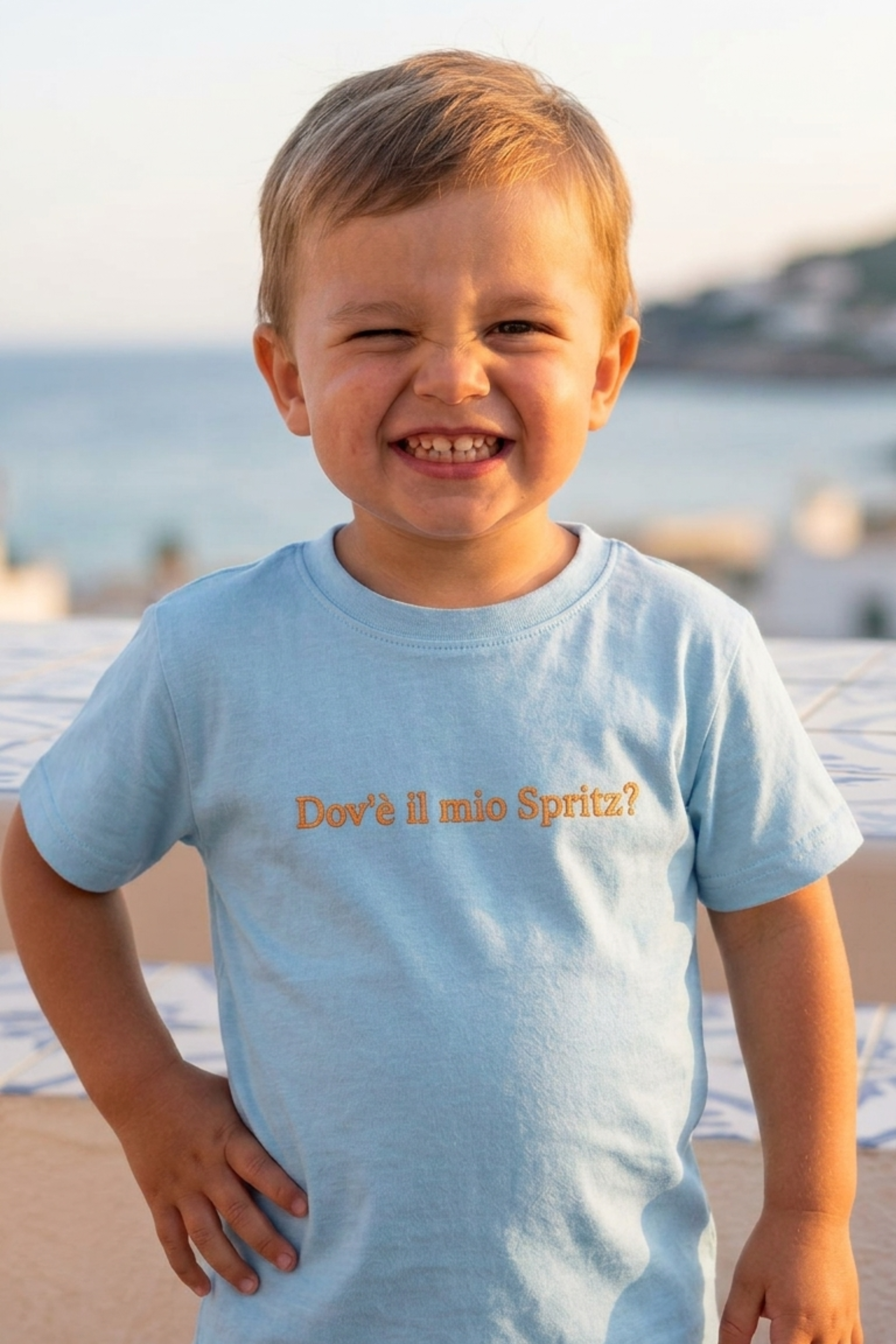 T-shirt Ricamata "Dov'è il mio spritz?"