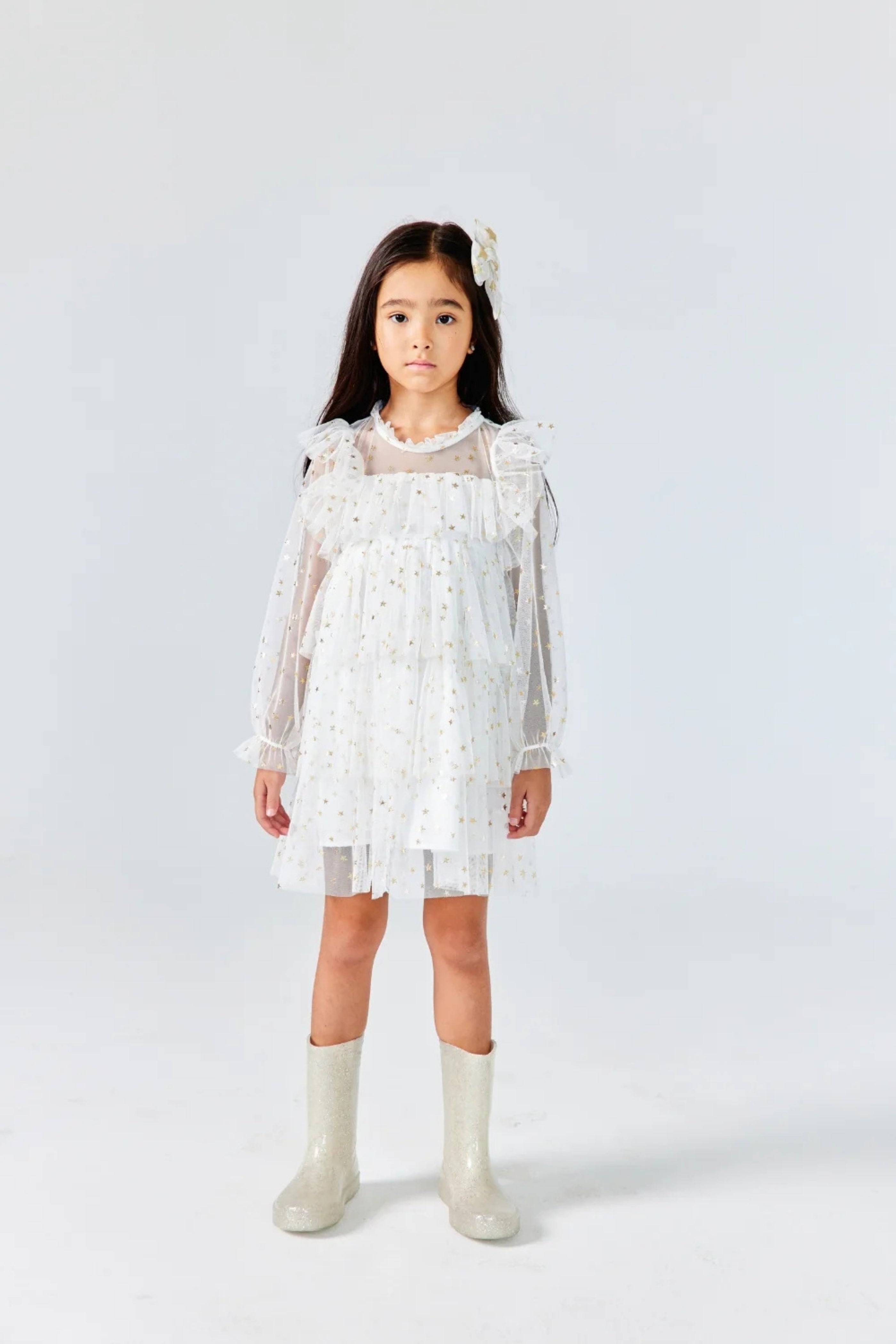 Abito Bambina Star Tulle Bianco