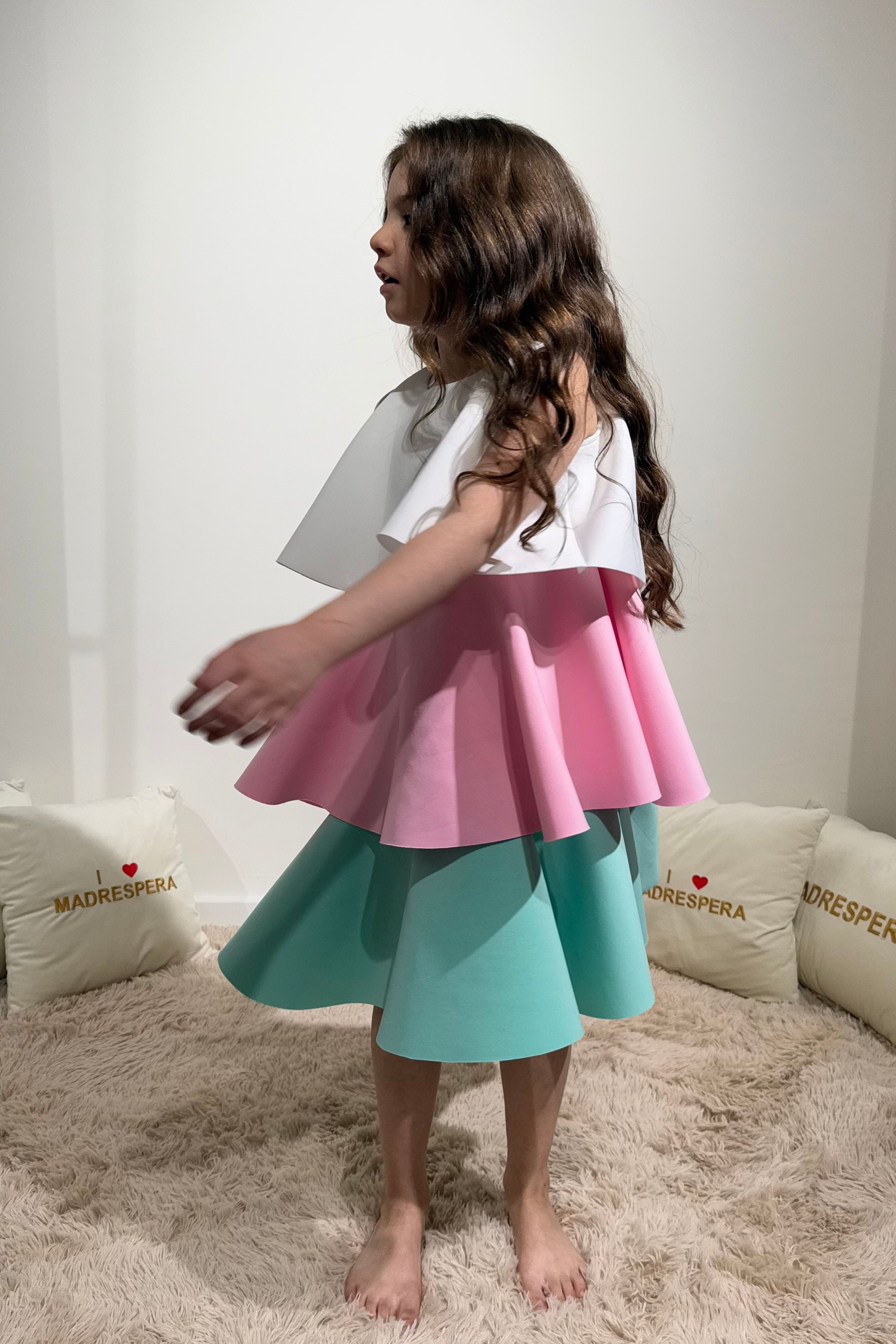 Abito Bambina Balze Multicolor