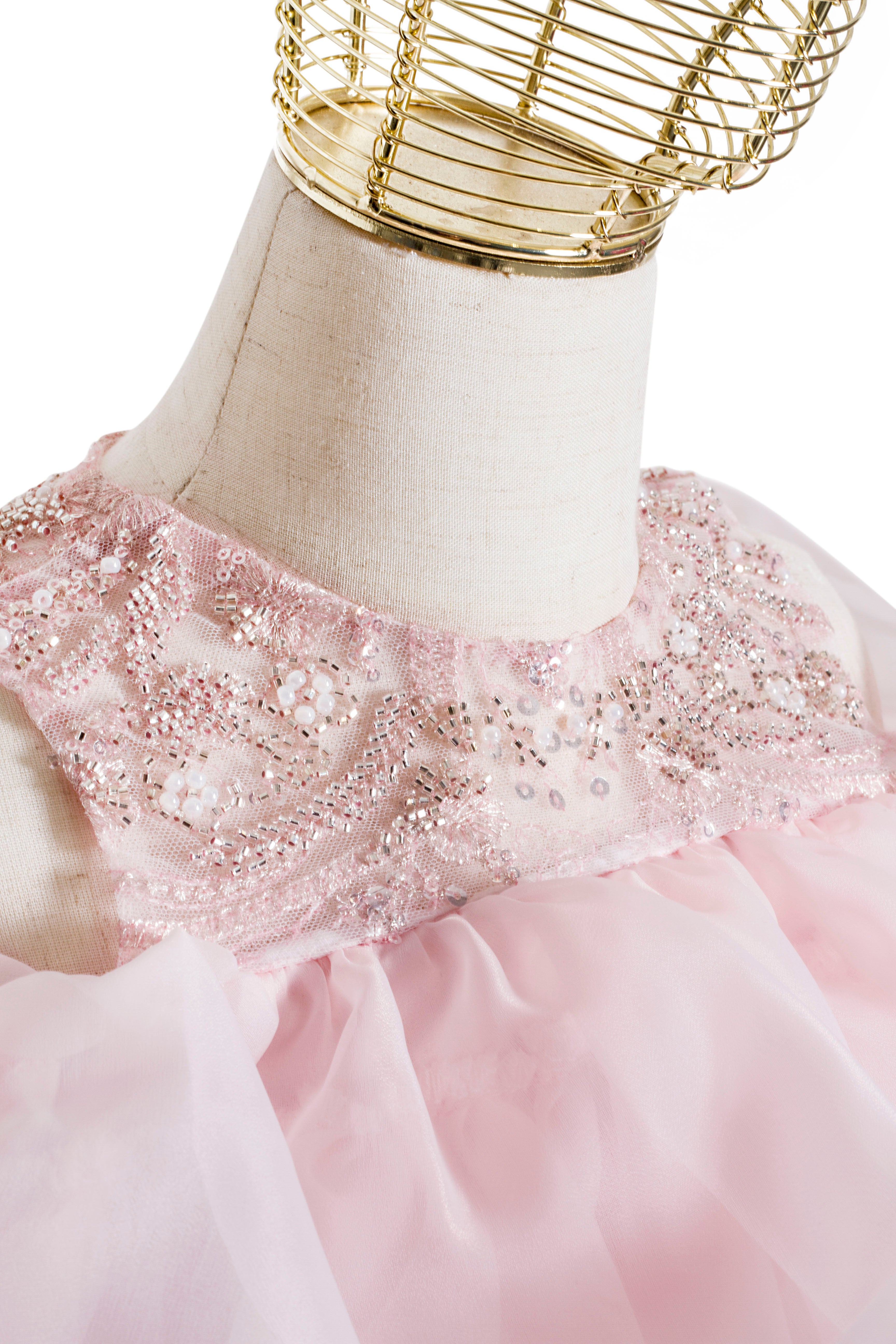 Coordinato Bambina Rosa Volant Glamour '70