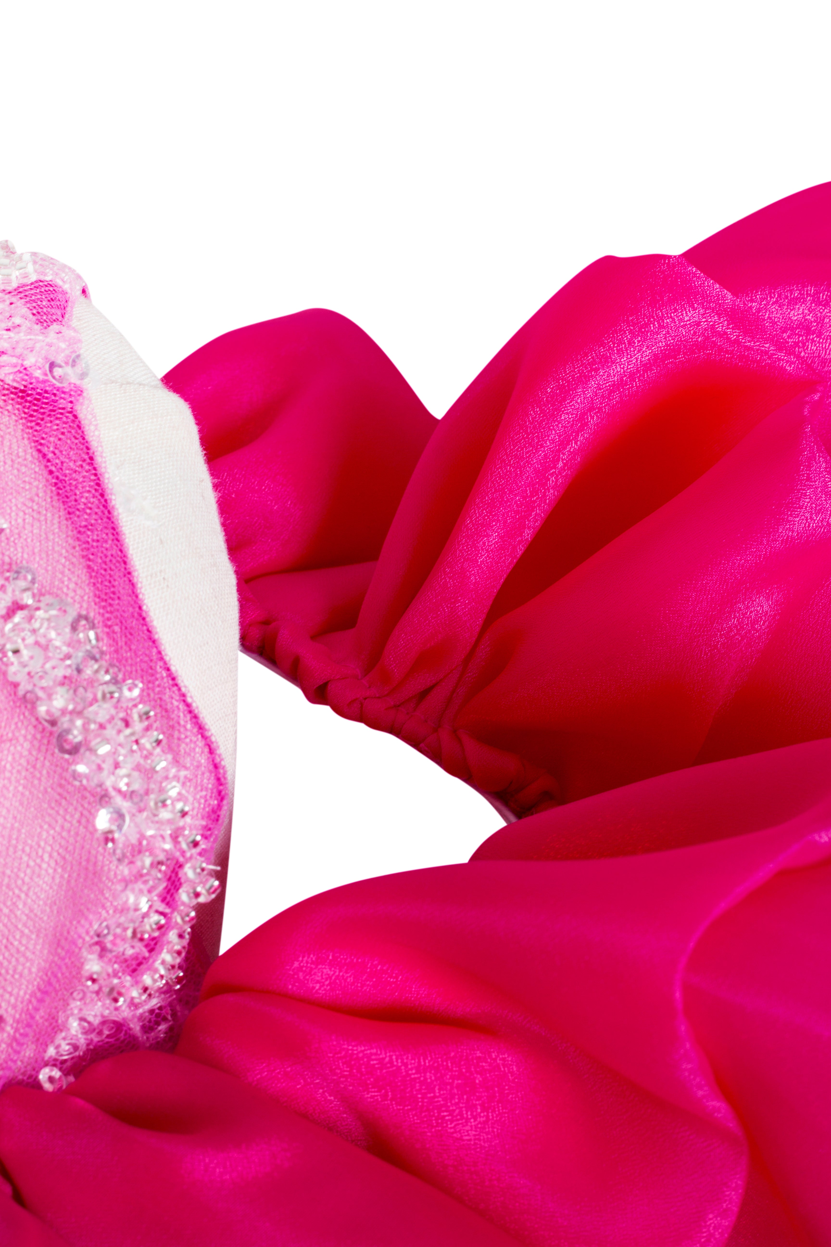Coordinato Bambina Fucsia Volant Glamour '70