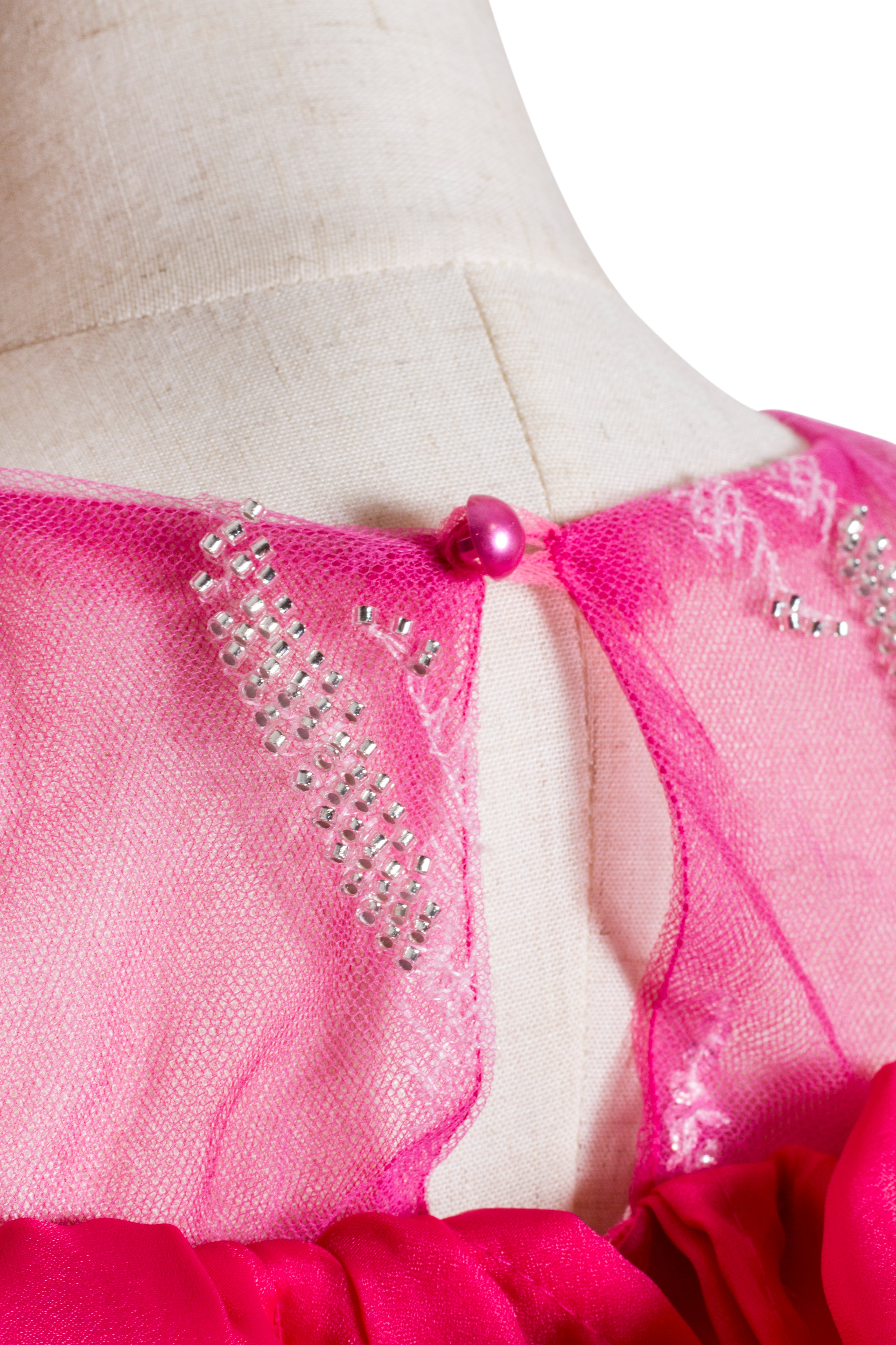 Coordinato Bambina Fucsia Volant Glamour '70