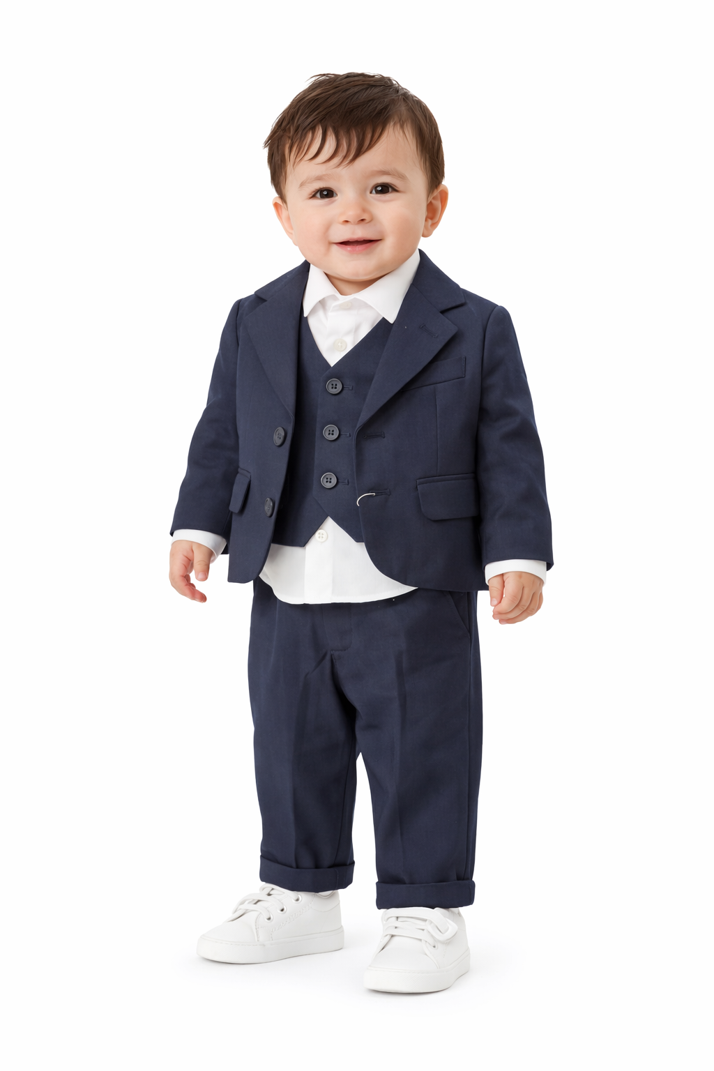 Gilet Battesimo Bimbo Blu Notte