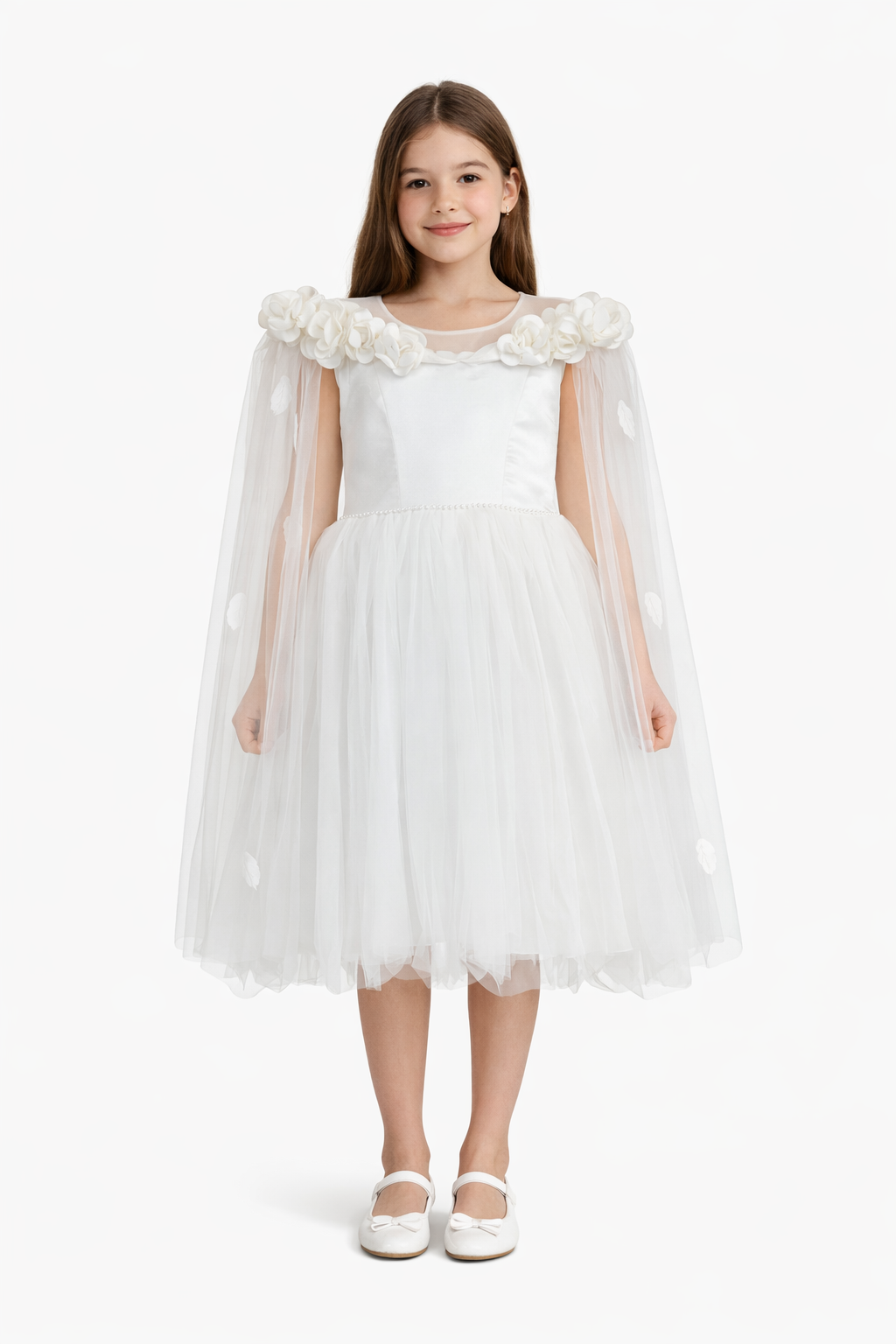 Abito Comunione Bambina Arabo Bianco