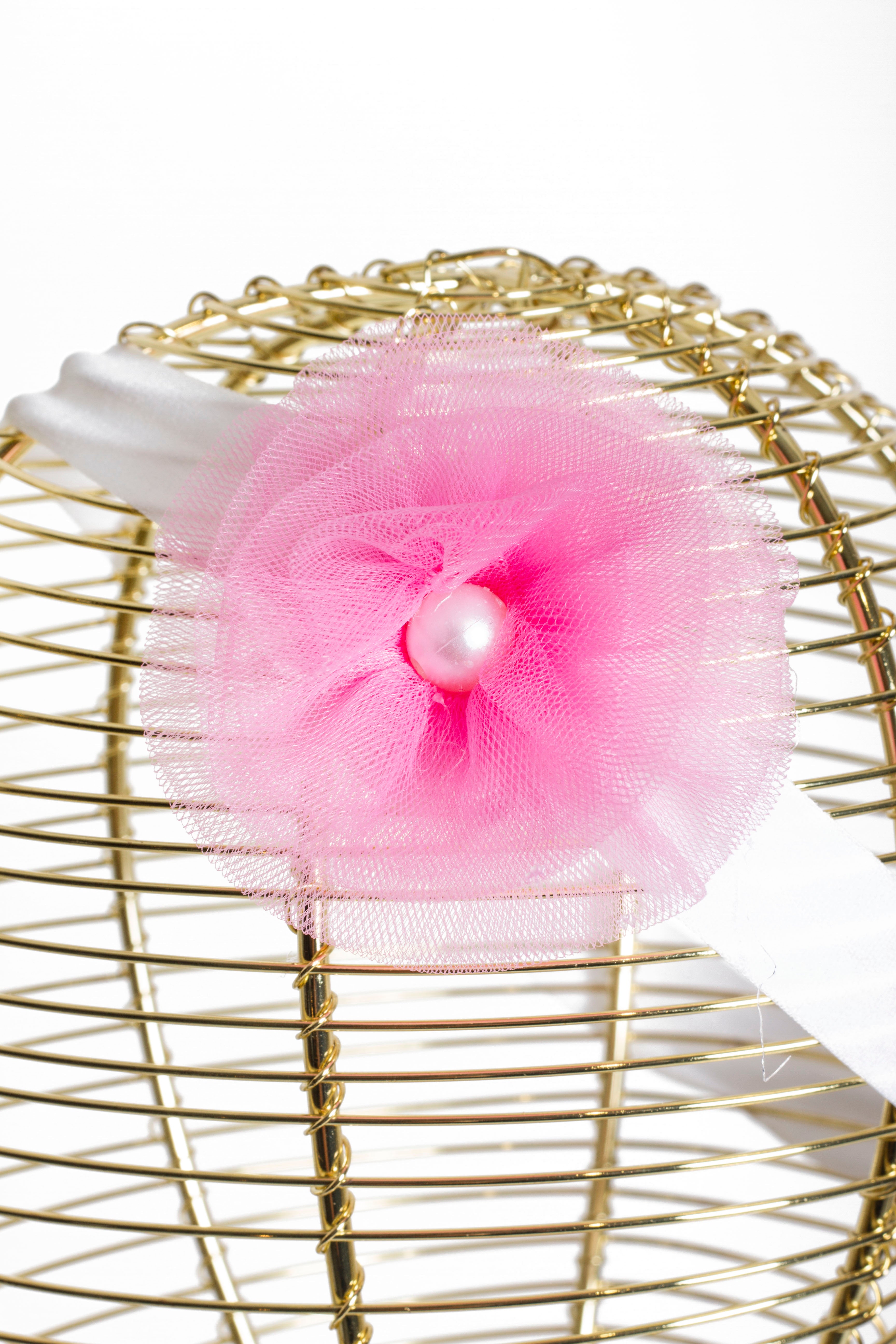 Fascia Neonata Fiore Fucsia