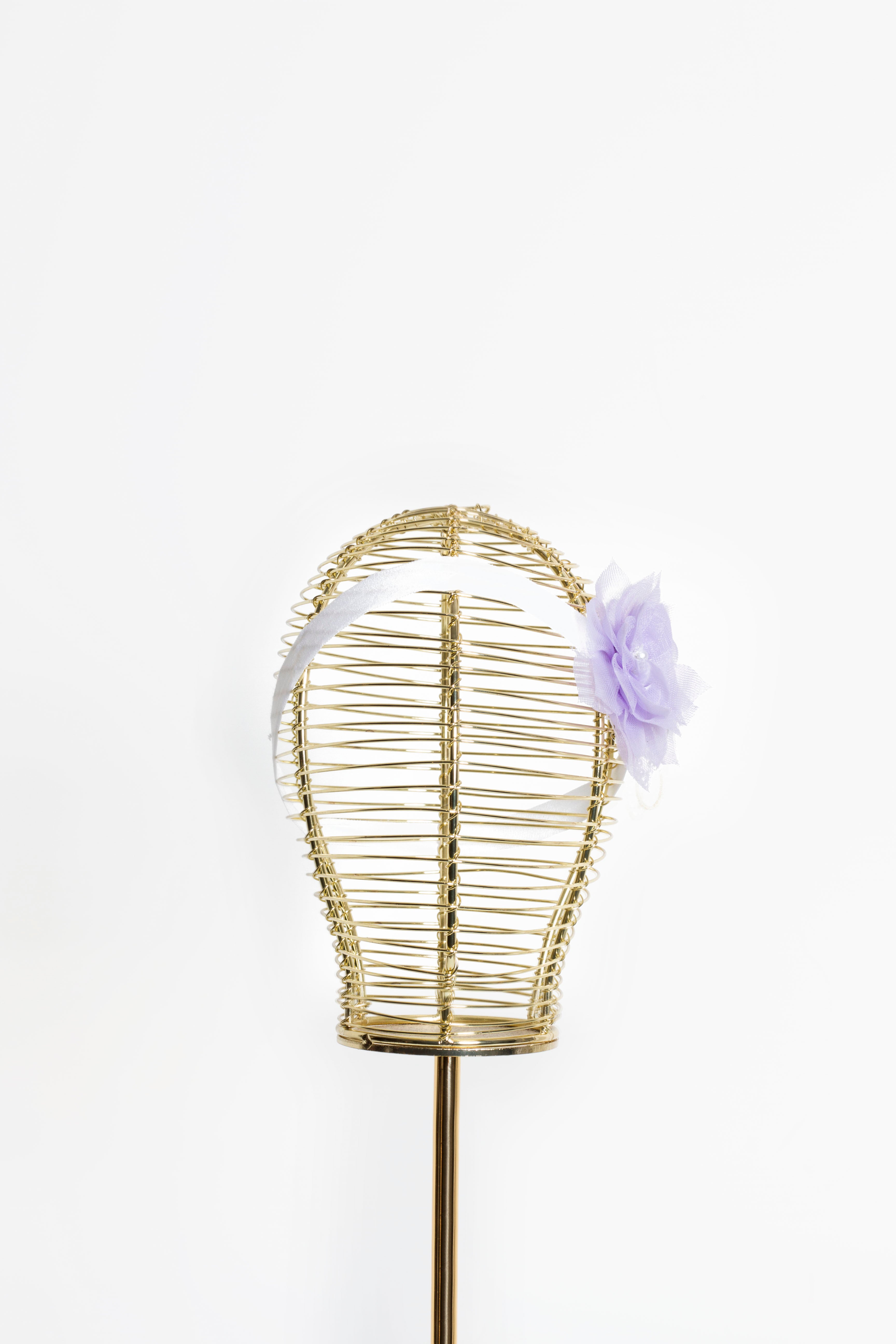 Fascia Neonata Fiore e Strass Violet