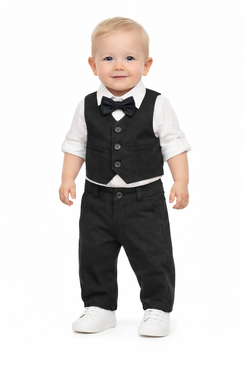 Completo Battesimo Bimbo Nero