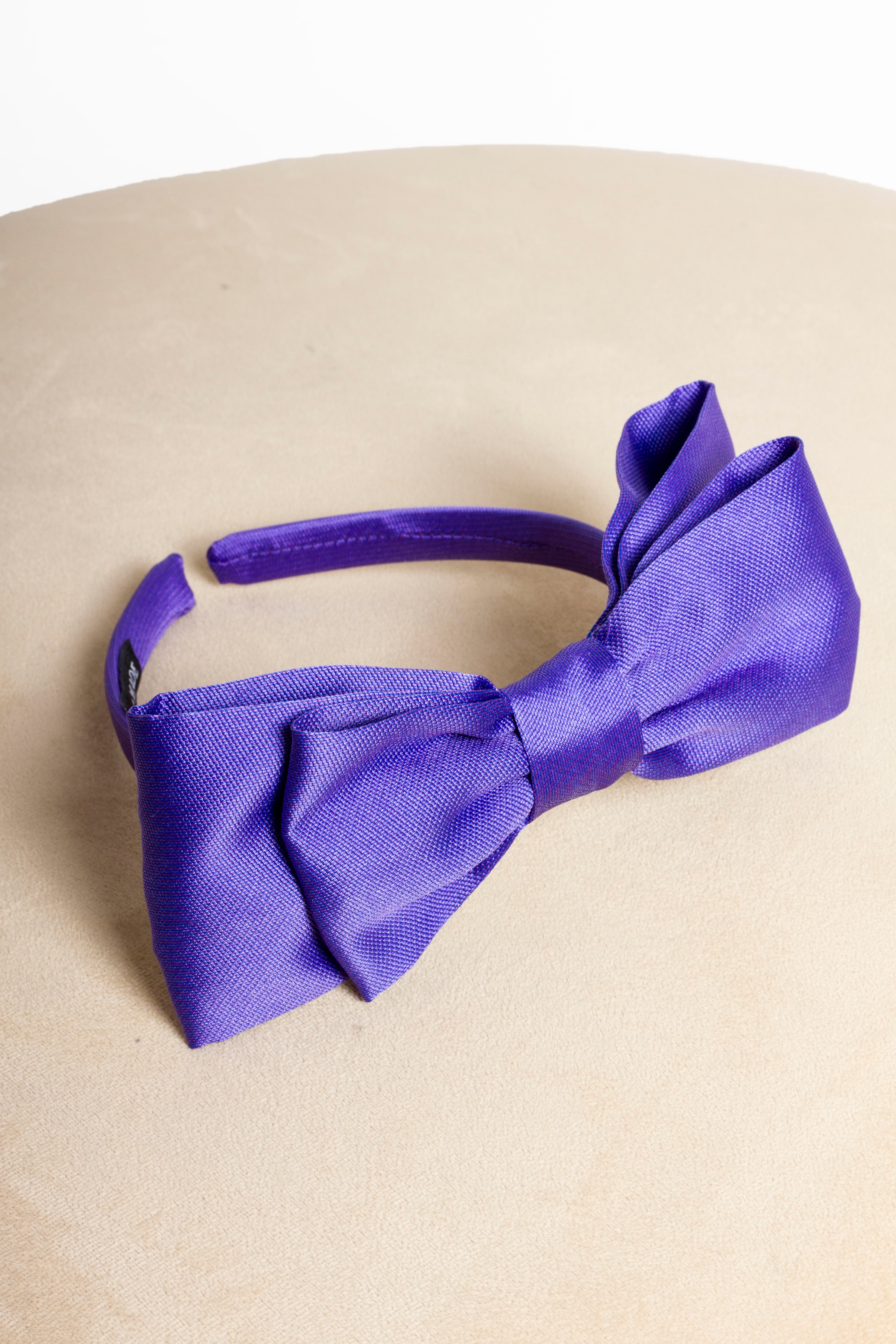 Cerchietto Bambina Fiocco Viola