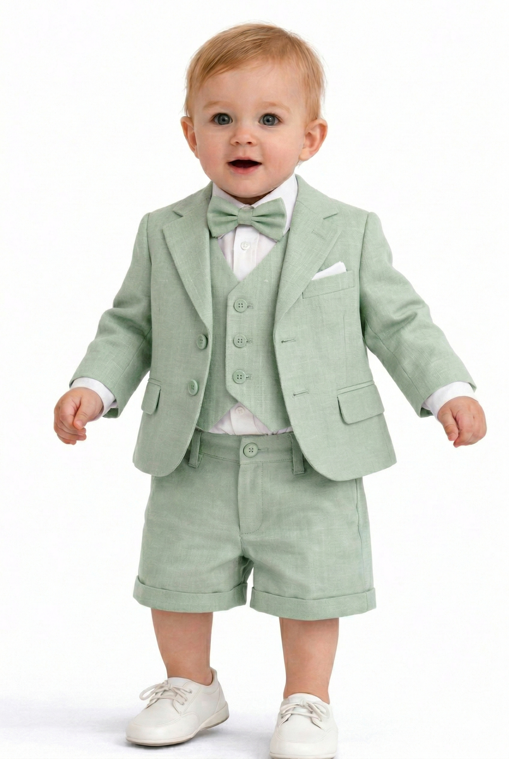 Gilet Battesimo Bimbo Verde Salvia