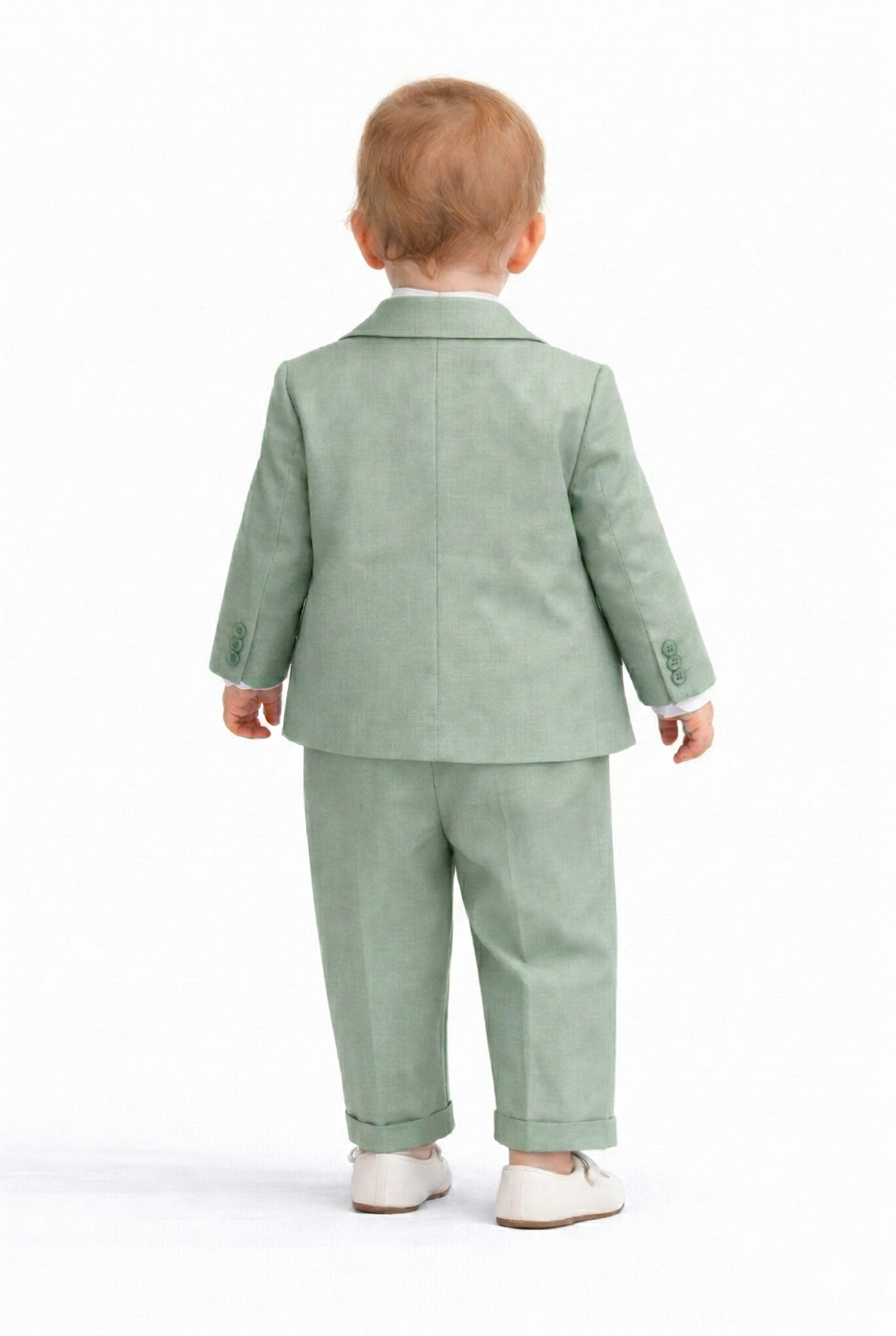 Pantalone Battesimo Bimbo Verde Salvia