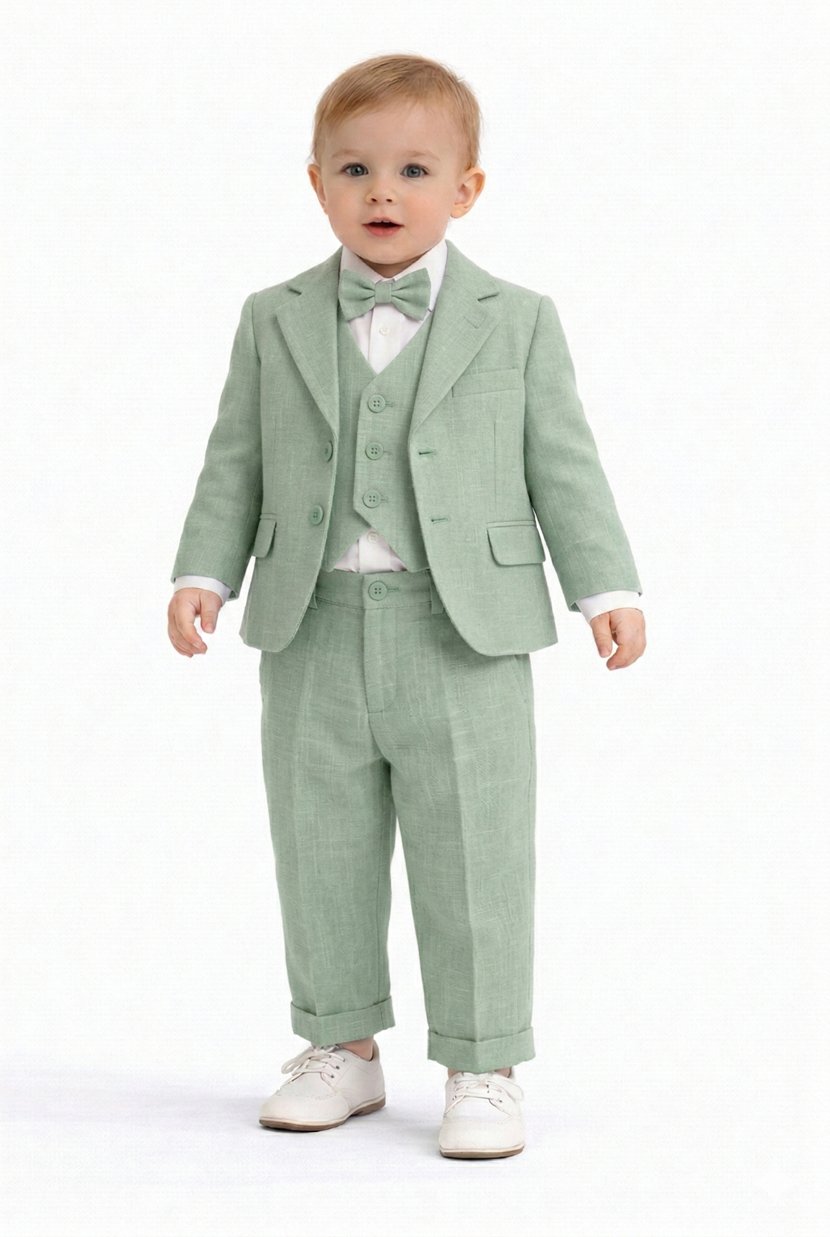 Pantalone Battesimo Bimbo Verde Salvia