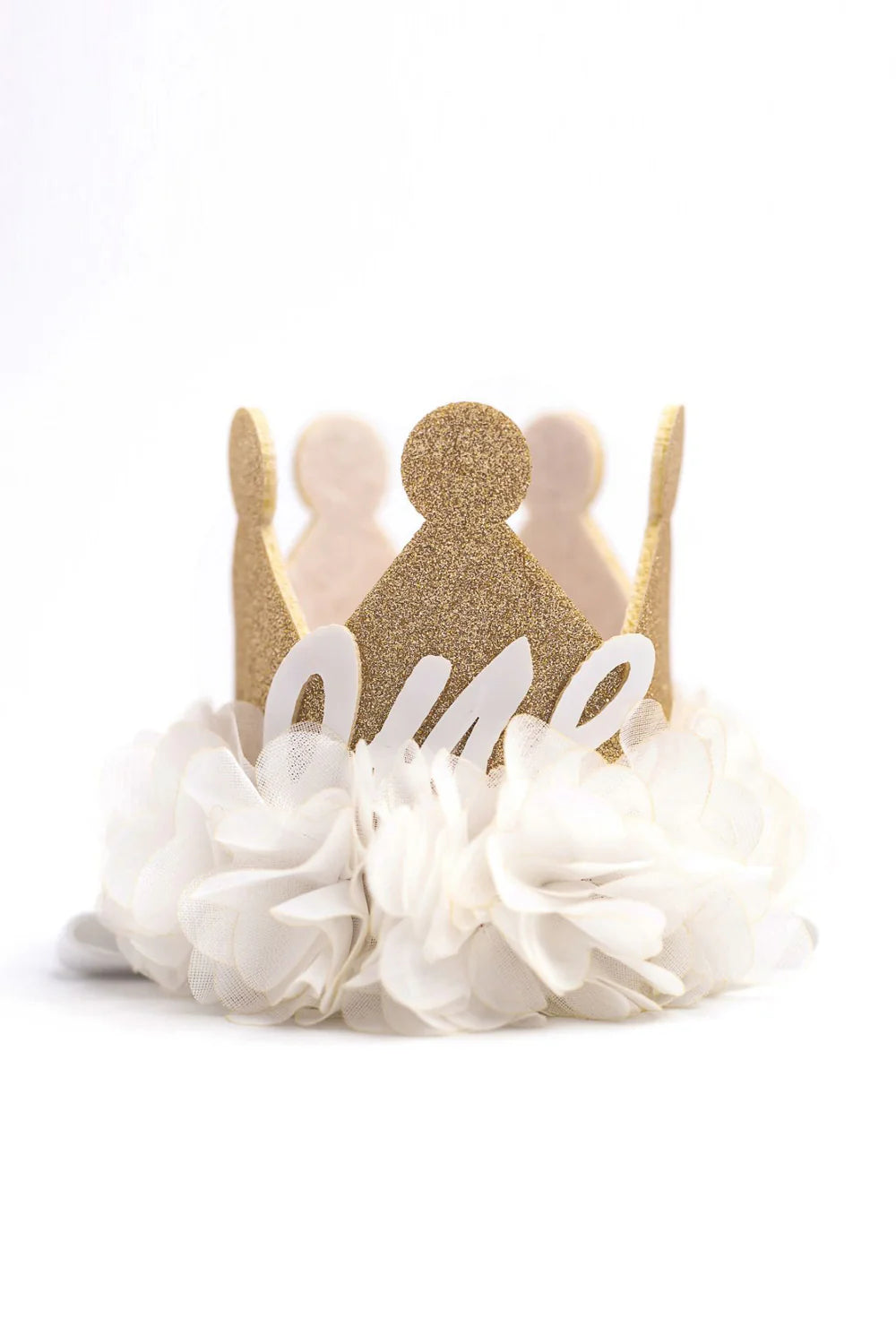 Corona Neonata Primo Compleanno Bianco