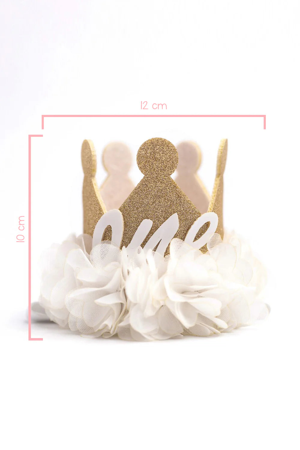 Corona Neonata Primo Compleanno Bianco