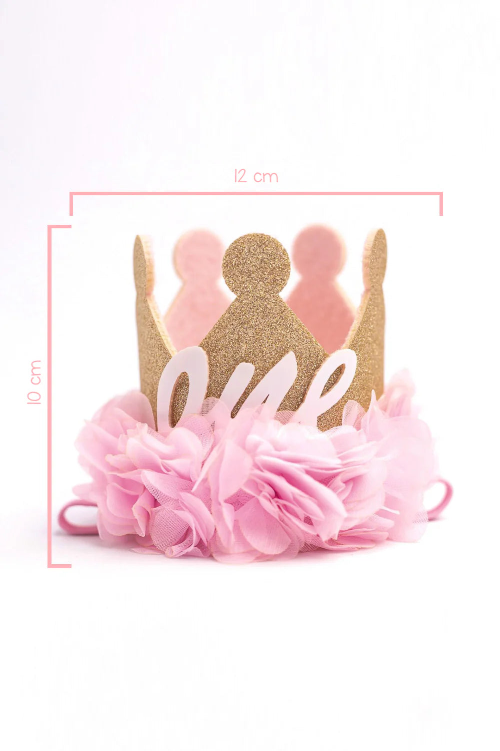 Corona Neonata Primo Compleanno Rosa