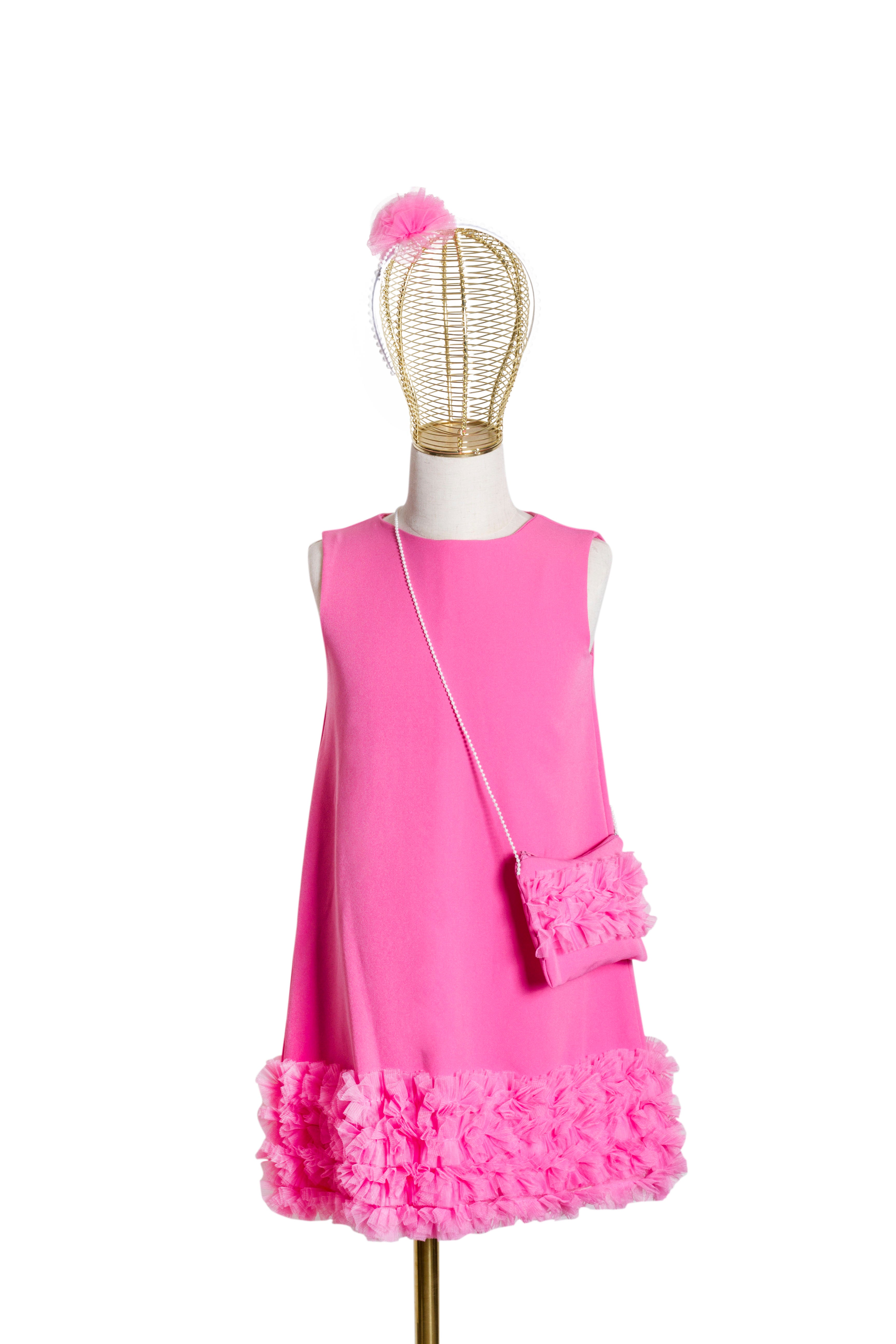 Abito Bambina Campana Chic '60 Fucsia