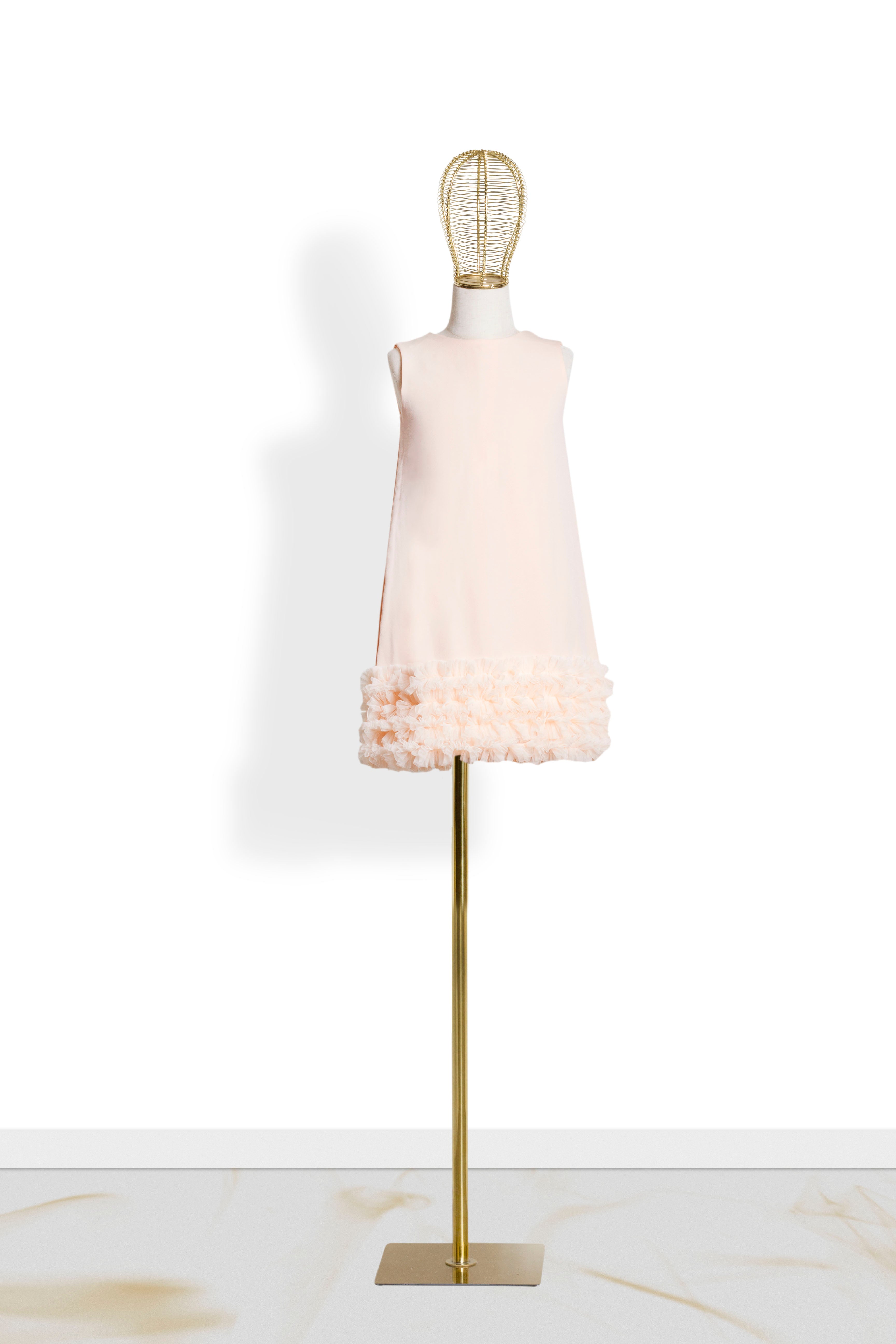 Abito Bambina Campana Chic '60 Pesca