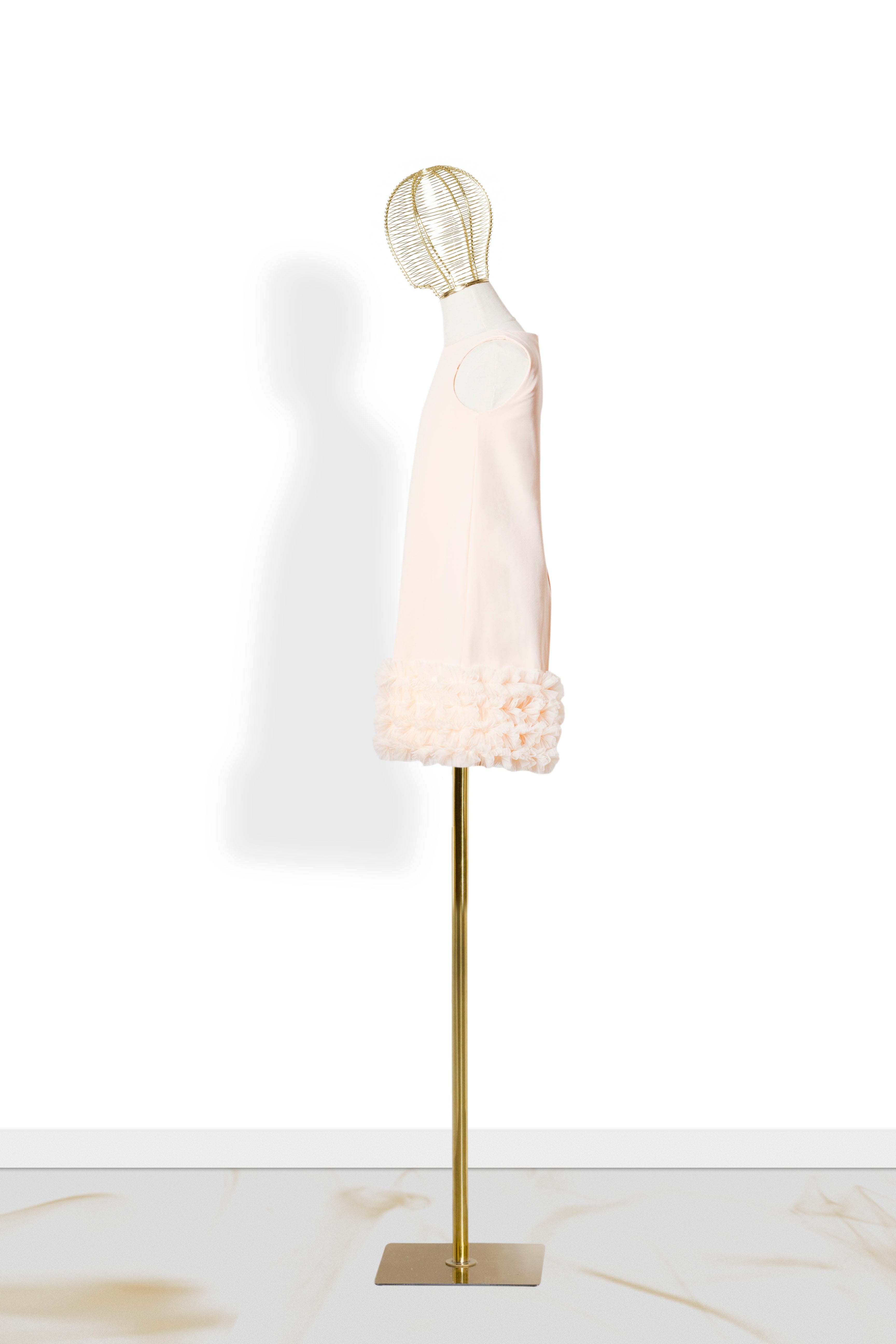 Abito Bambina Campana Chic '60 Pesca