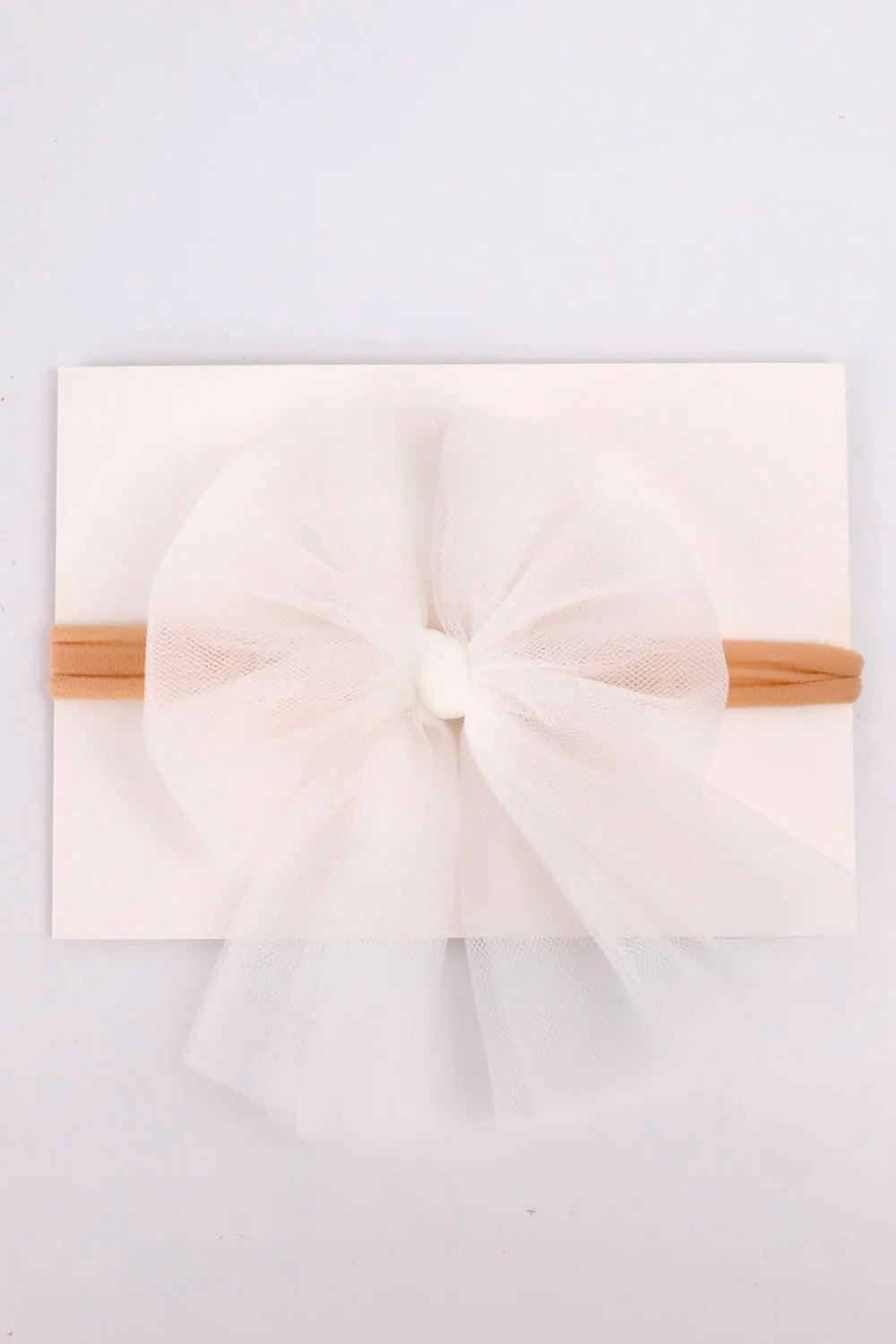 Fascia Neonata Fiocco Organza Bianco