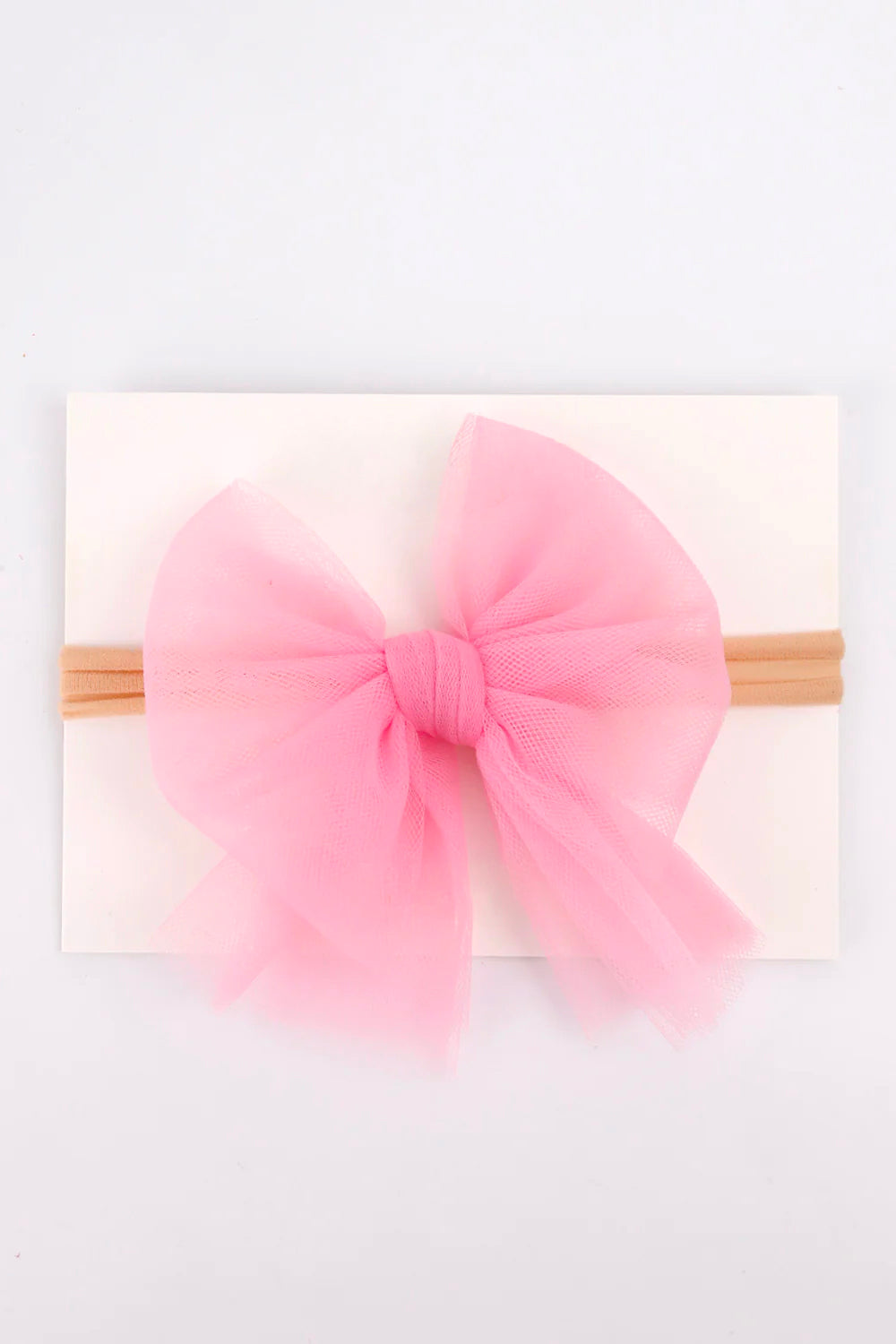 Fascia Neonata Fiocco Organza Rosa