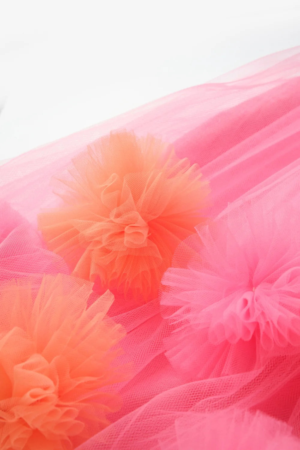 Abito Bambina Giromanica Pom Pom Fucsia