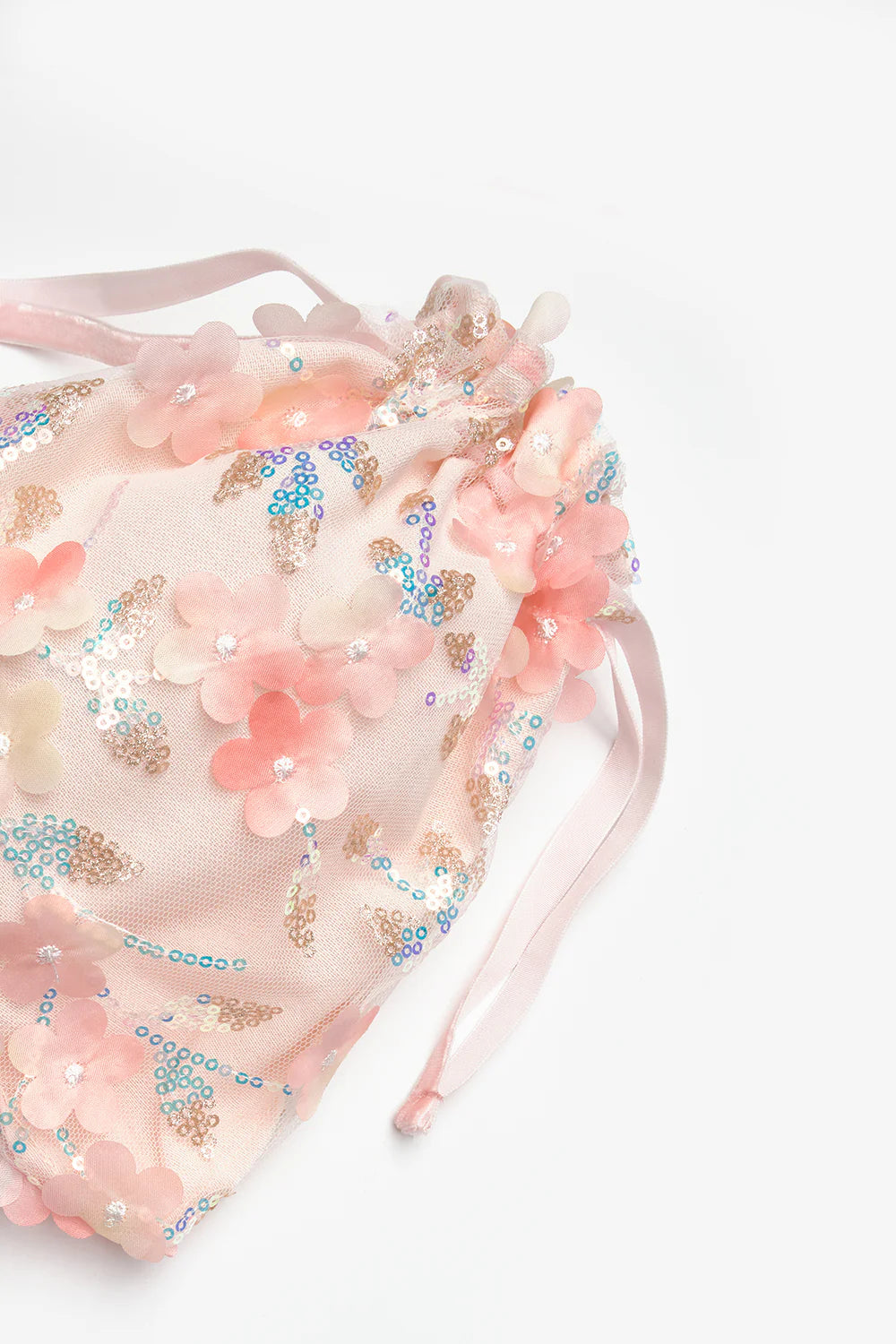 Borsa Bambina Flower Pesca